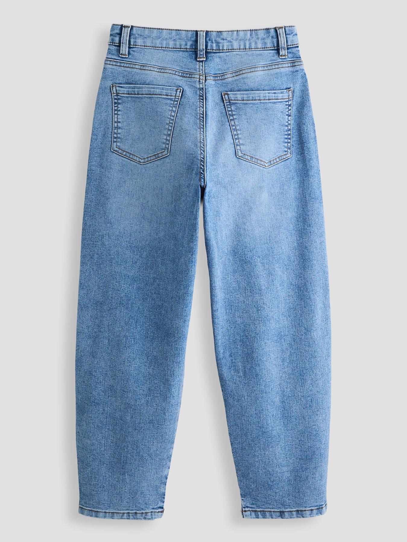 Image 2 of 6 of The Very Collection Girls Barrell Leg Jeans (3 - 16 years) - Mid Wash