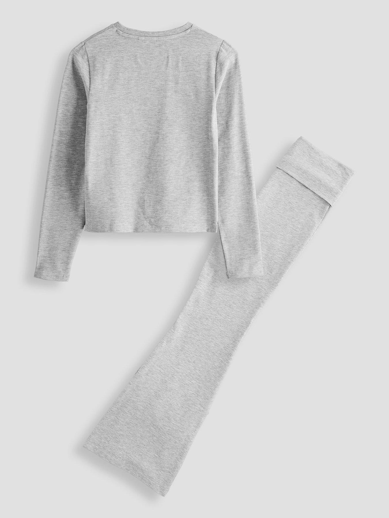 Image 2 of 4 of The Very Collection Girls Long Sleeve And Fold Over Legging Basic Set - Grey