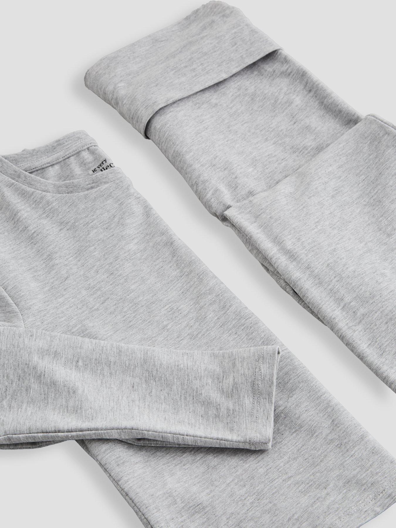 Image 3 of 4 of The Very Collection Girls Long Sleeve And Fold Over Legging Basic Set - Grey