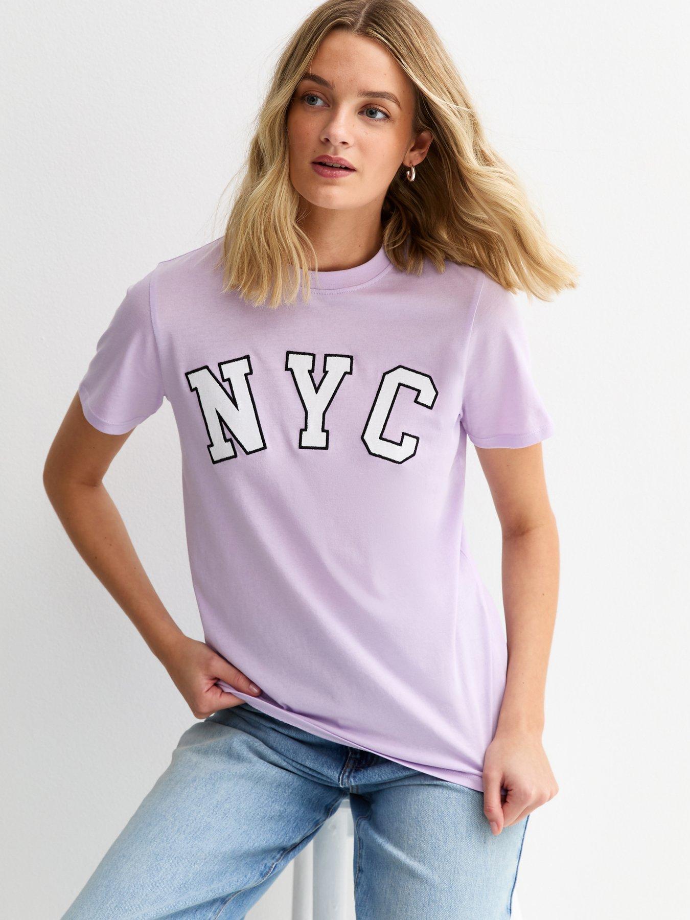 New Look Lilac Nyc Regular T-shirt