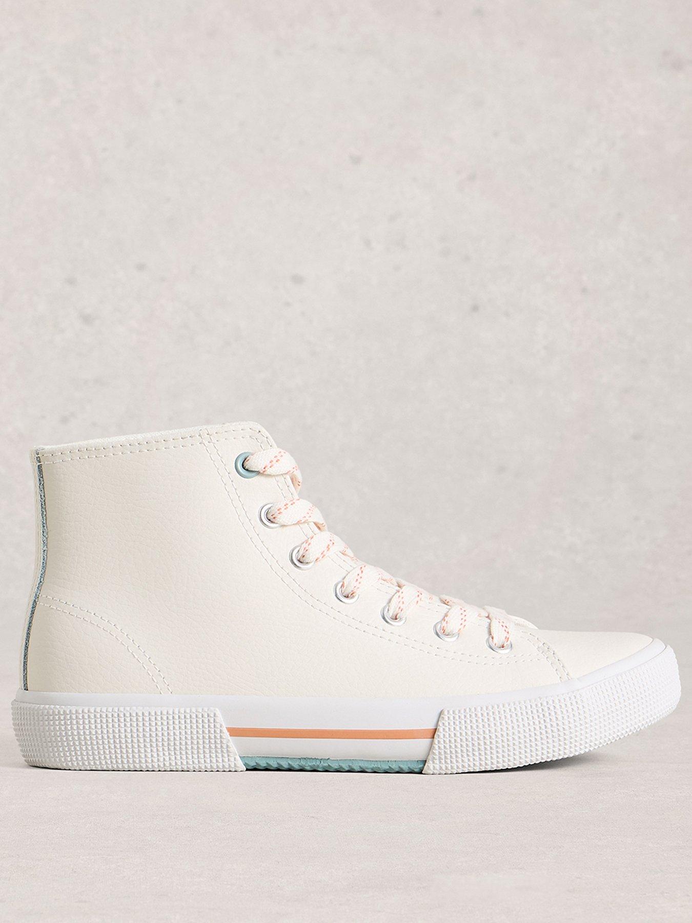White Stuff Pippa Leather Hi-top Trainer