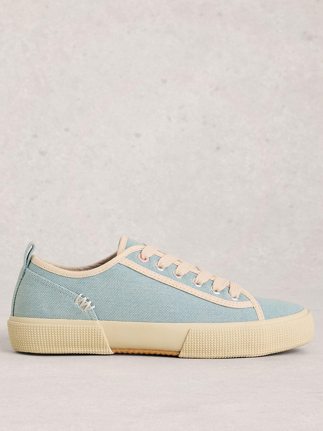 White Stuff Pippa Canvas Lace Up Trainer - Blue