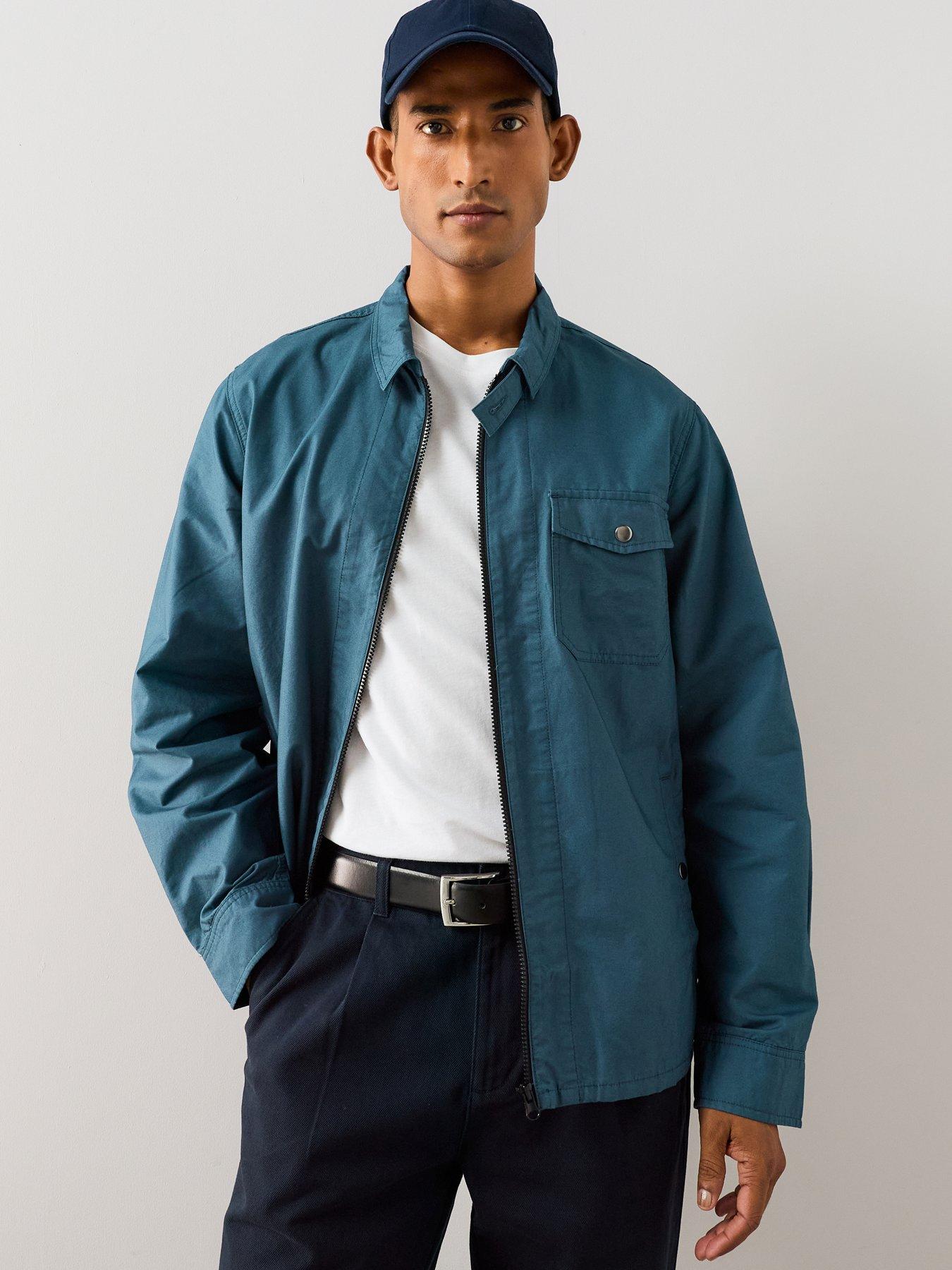 The Very Collection Long Sleeve Zip Through Shirt - Green