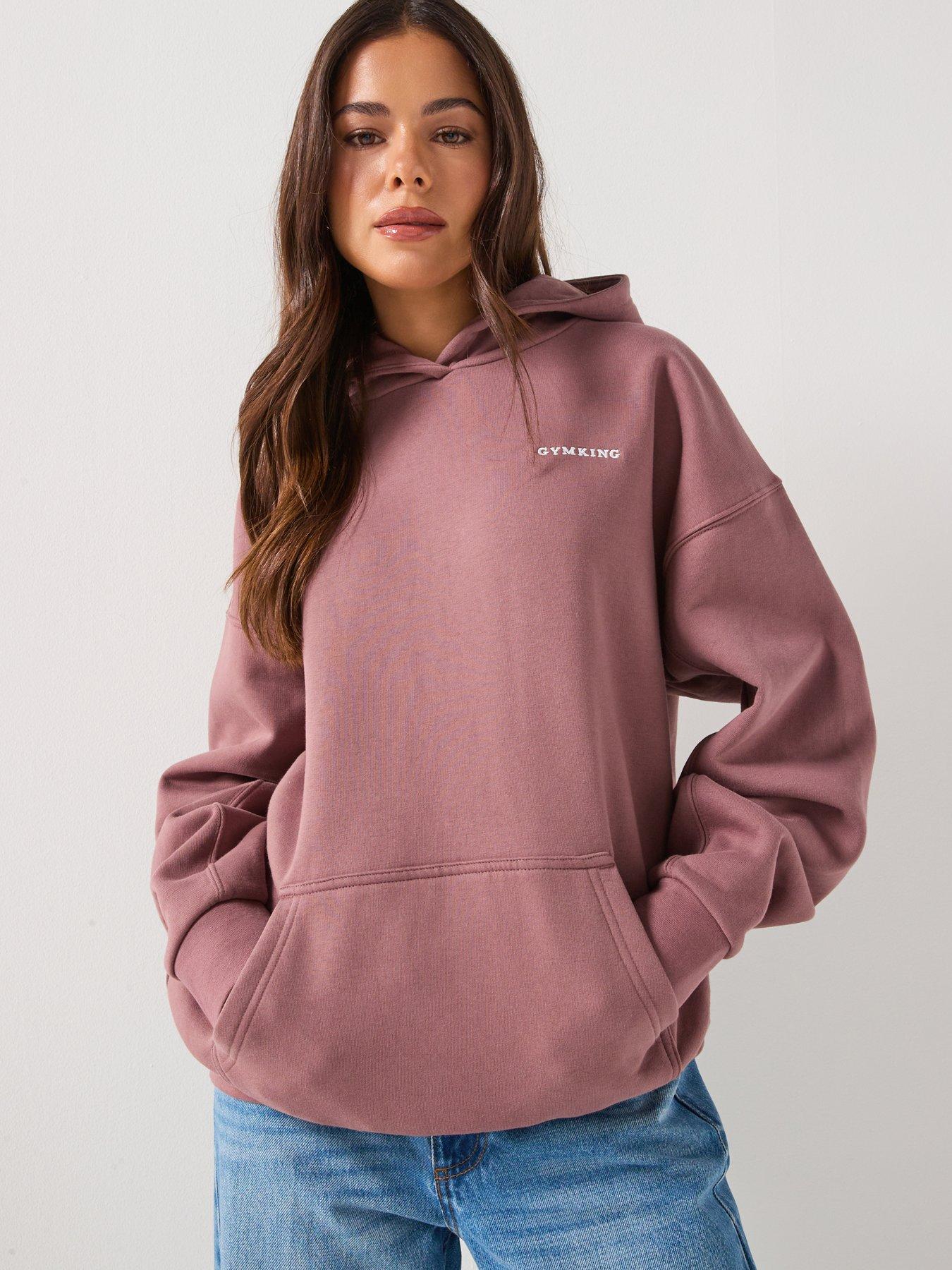 Gym King Womens 365 Relaxed Fit Hoodie - Brown Plum