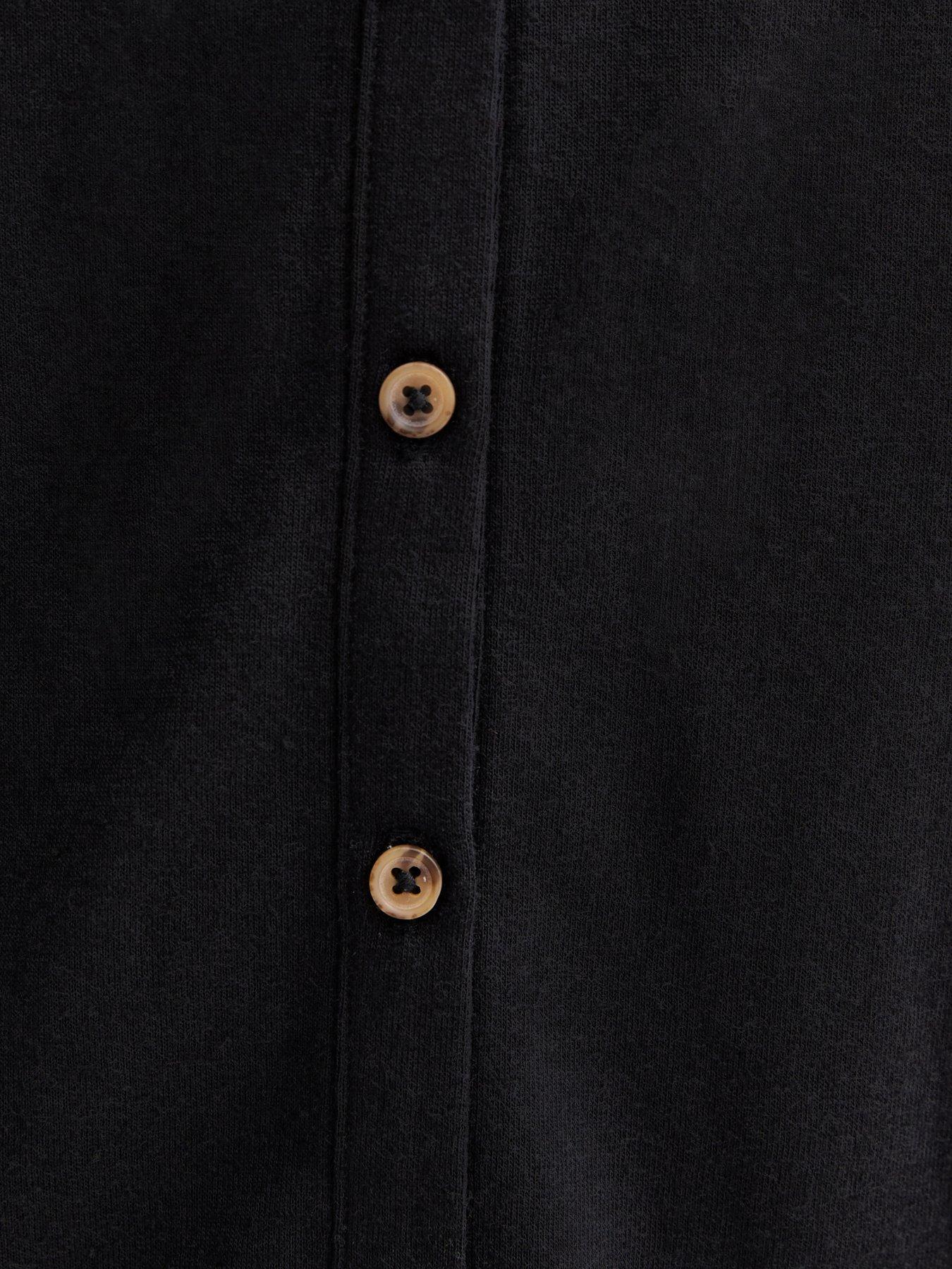 Image 5 of 5 of New Look Slub Button Tank Top - Black