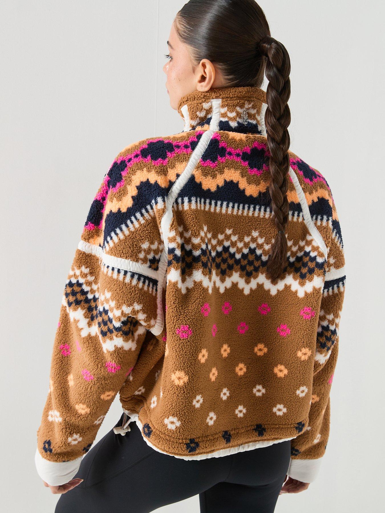 Image 2 of 6 of FP Movement Womens Printed Mountain High 1/2 Zip Fleece - Brown