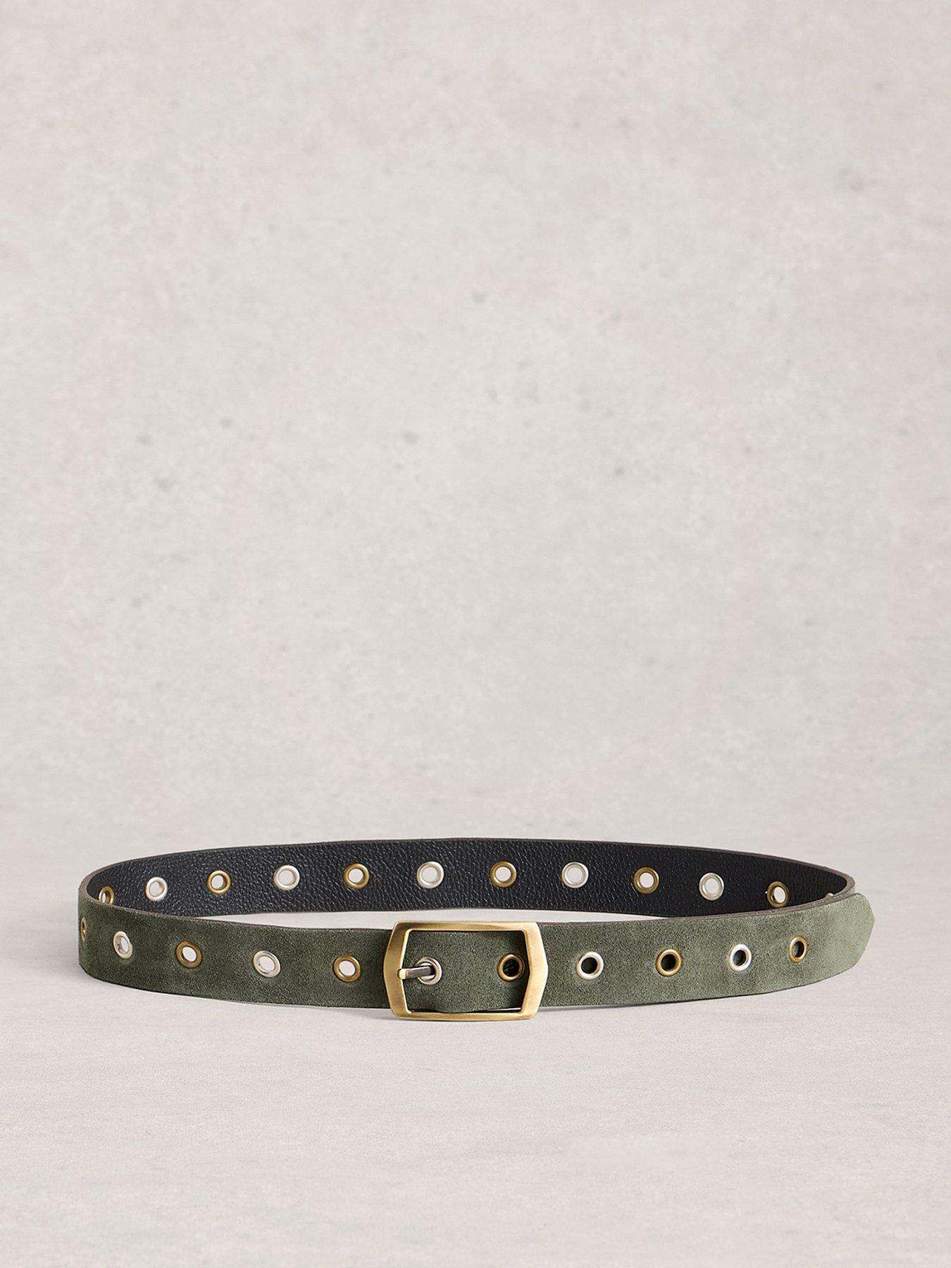 Image 1 of 3 of White Stuff Reversible Eyelet Belt - Black