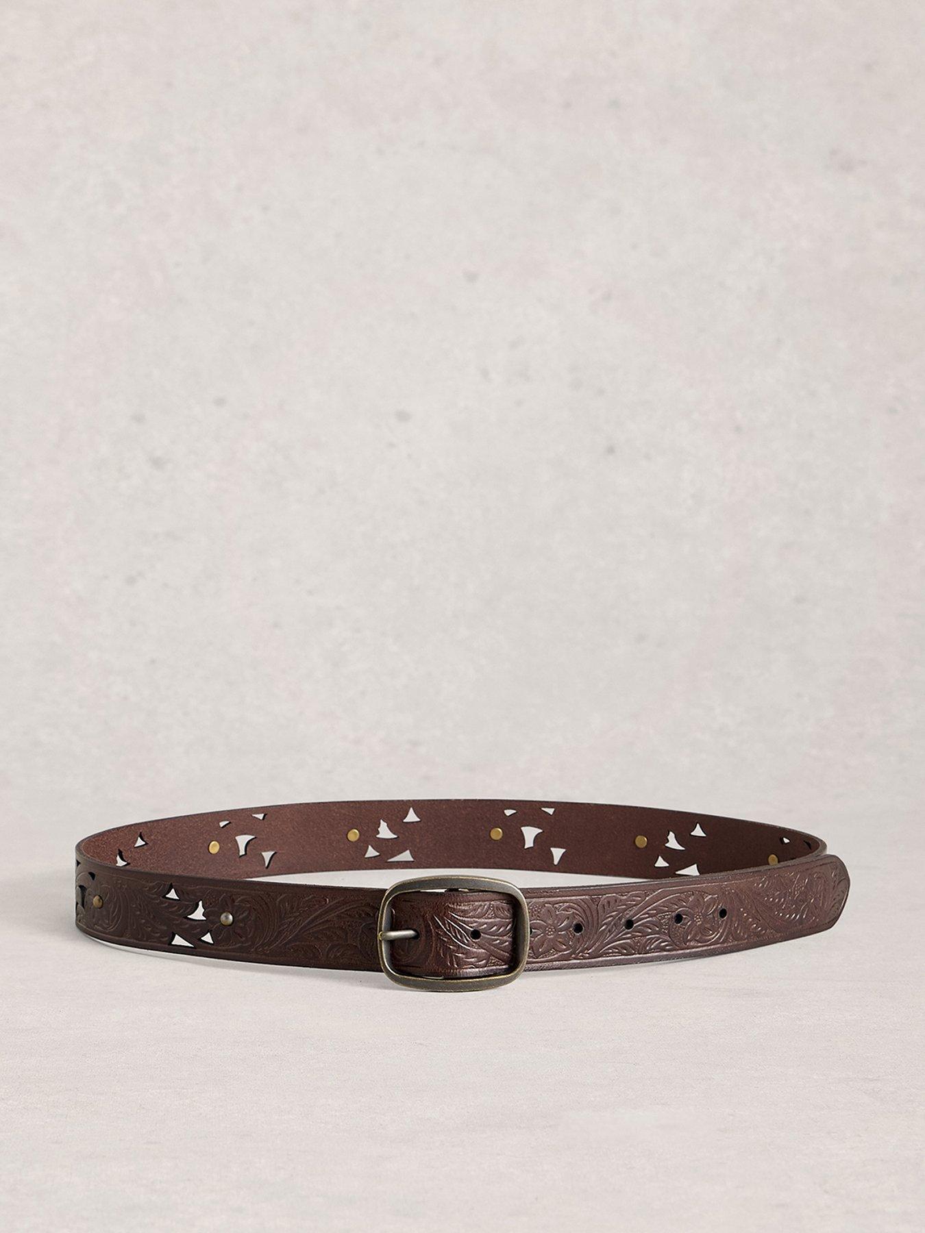 White Stuff Punch Out Floral Belt