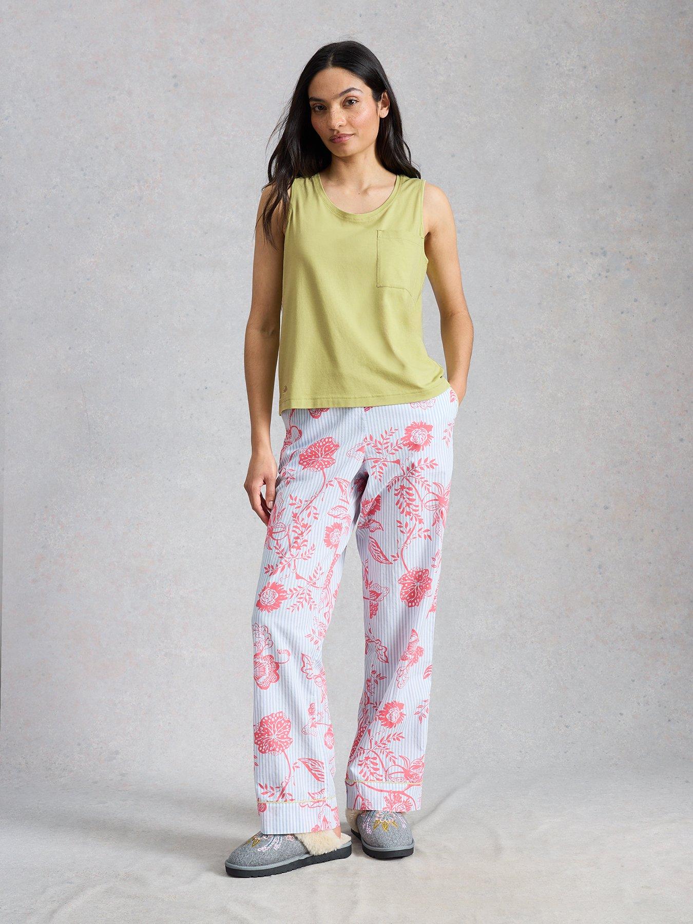 White Stuff Maya Pyjama Vest Top - Green | Very
