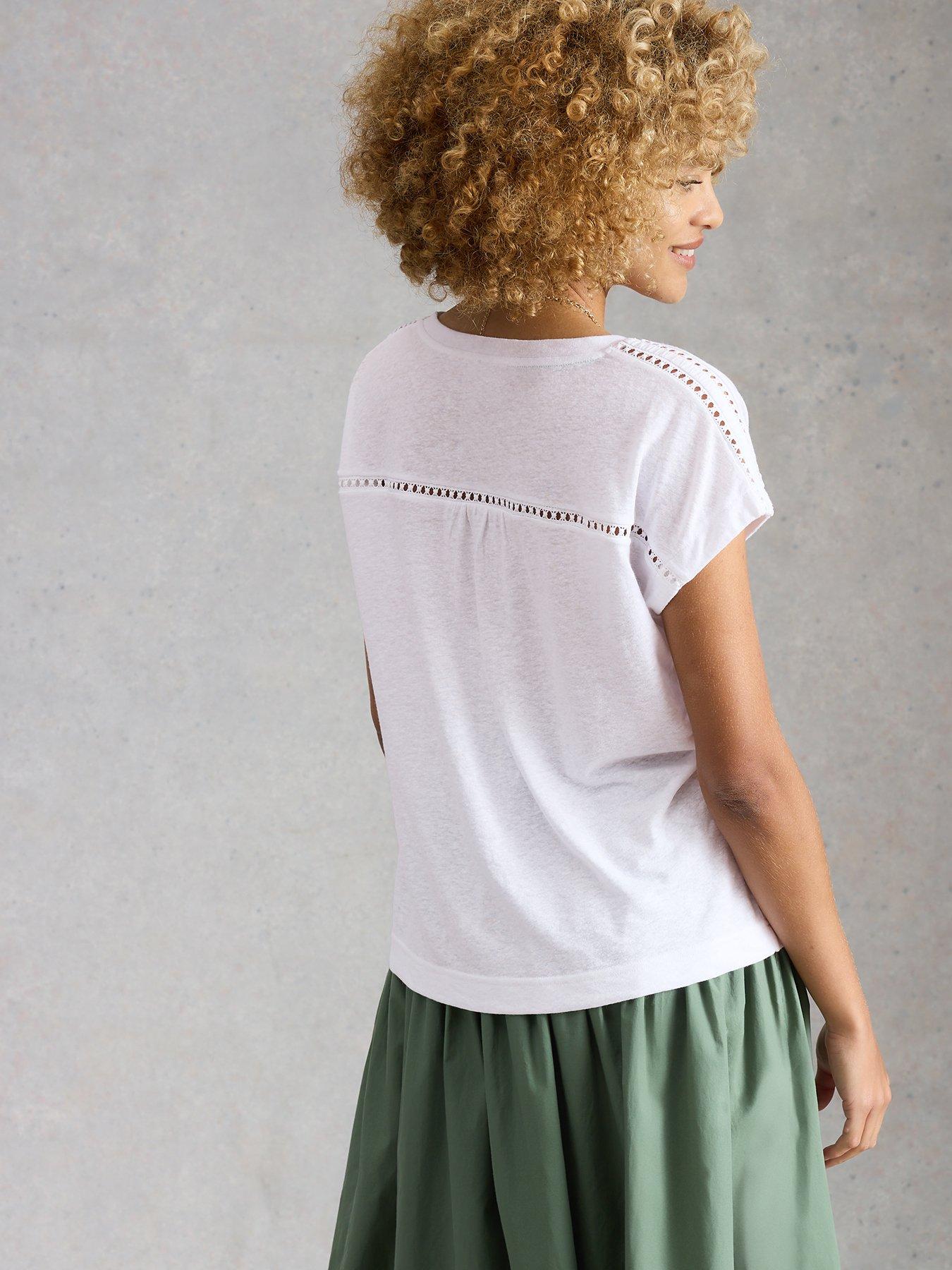 Image 2 of 6 of White Stuff Ella Lace Tee