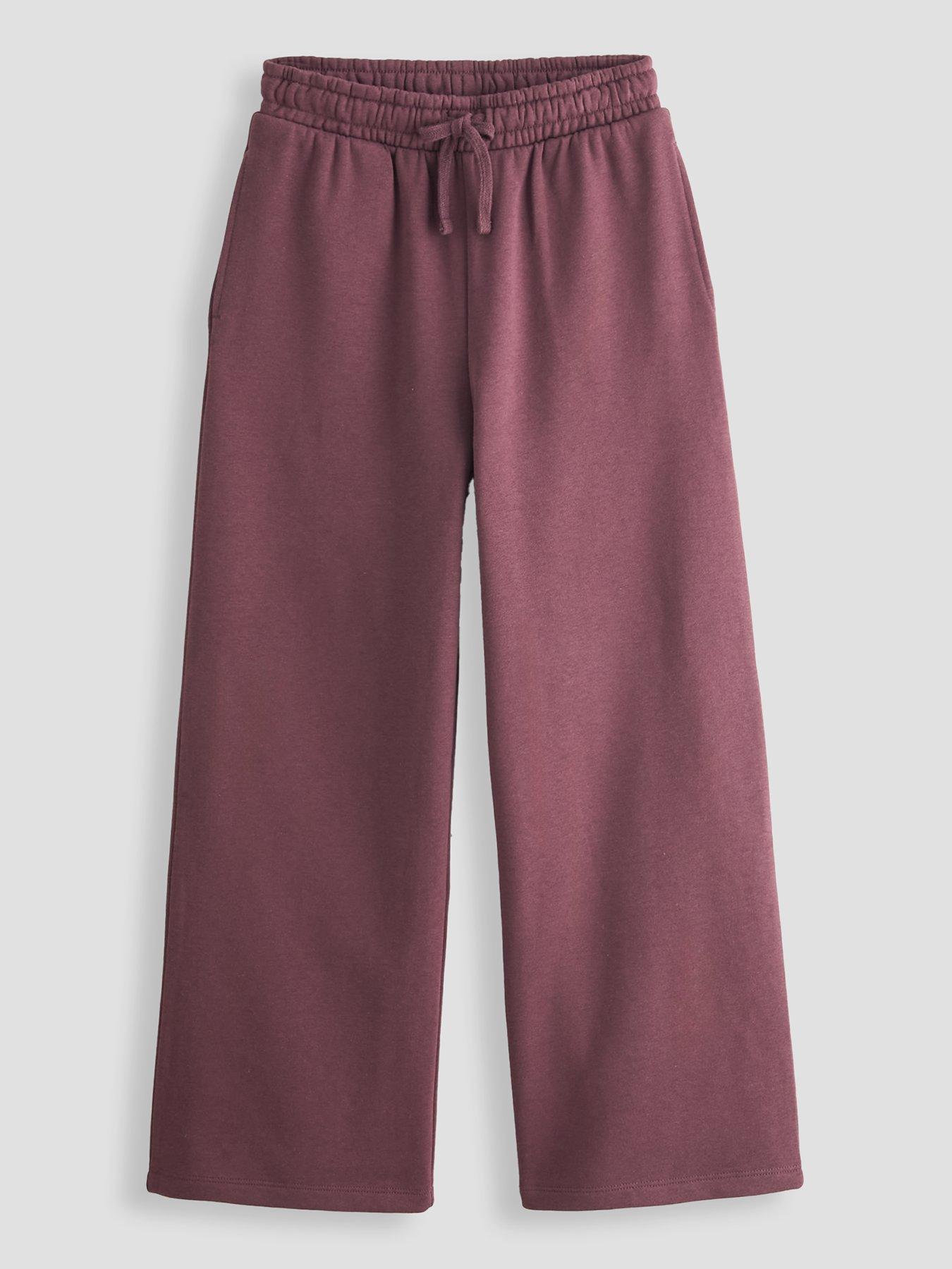 The Very Collection Girls Wide Leg Basic Joggers - Brown