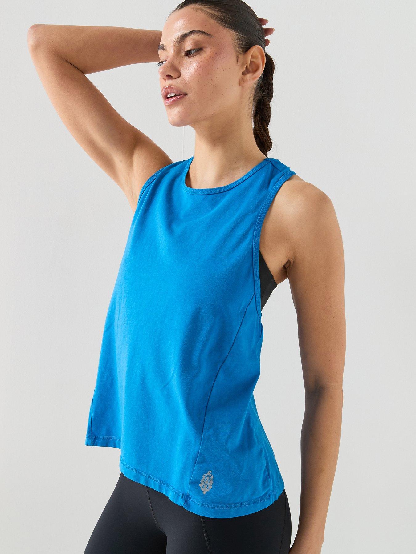 FP Movement Womens Training Hot Shot Twist Tank - Blue | Very