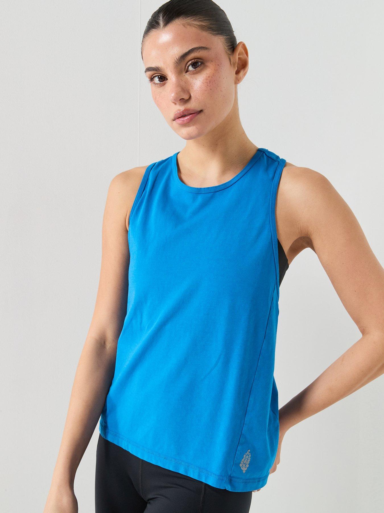 FP Movement Womens Training Hot Shot Twist Tank - Blue | Very