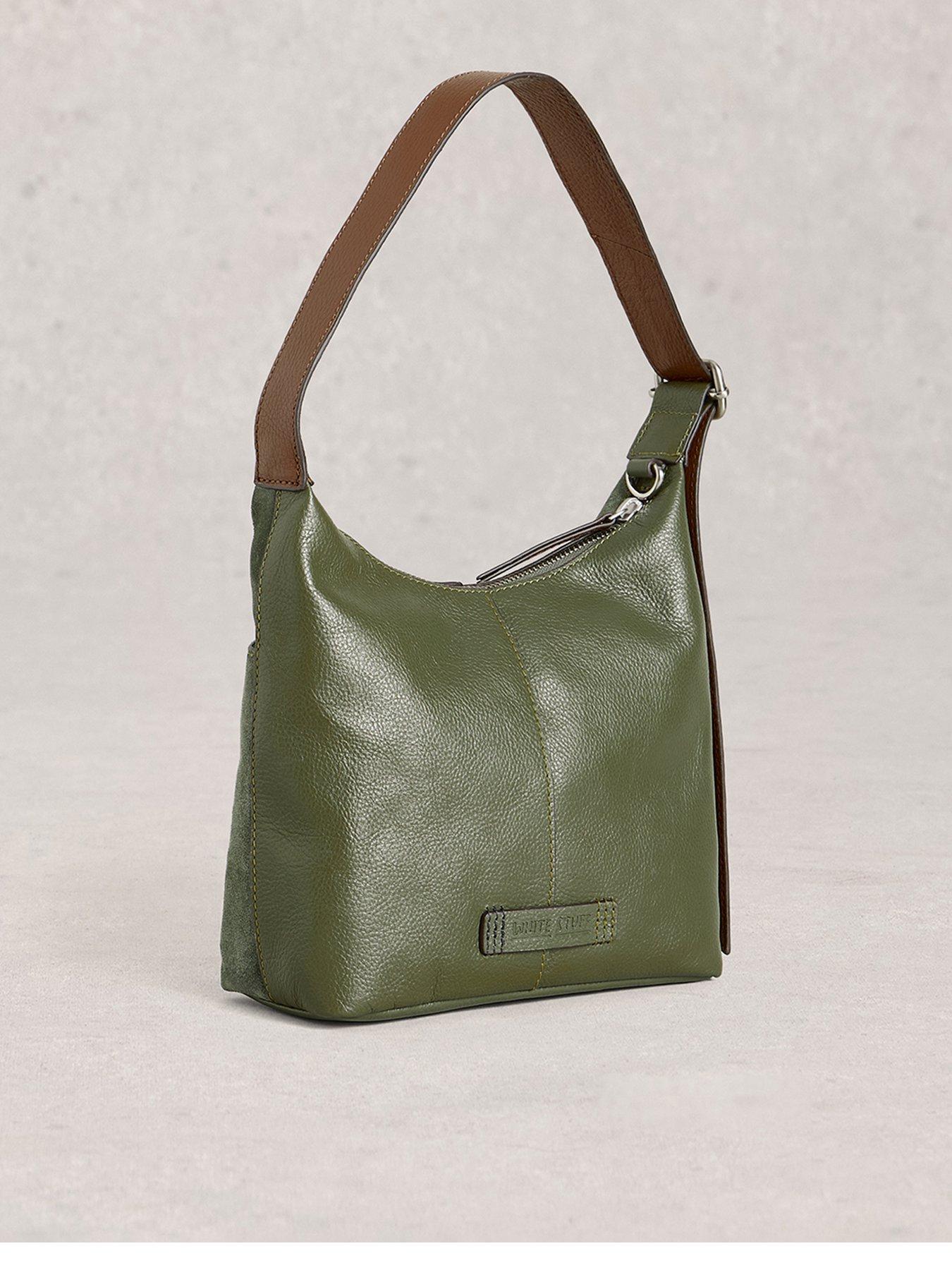 White Stuff Mini Sophia Suede Crossbody Bag - Green