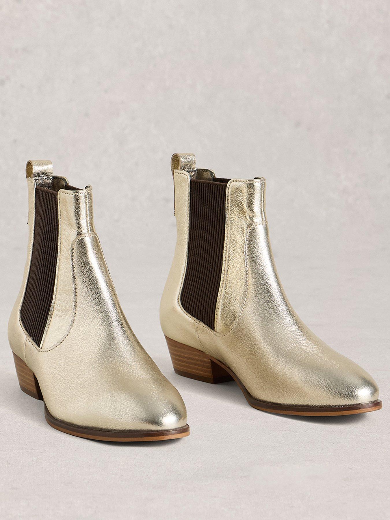 Image 2 of 4 of White Stuff Chelsea Willow Ankle Boot - Gold-Tone