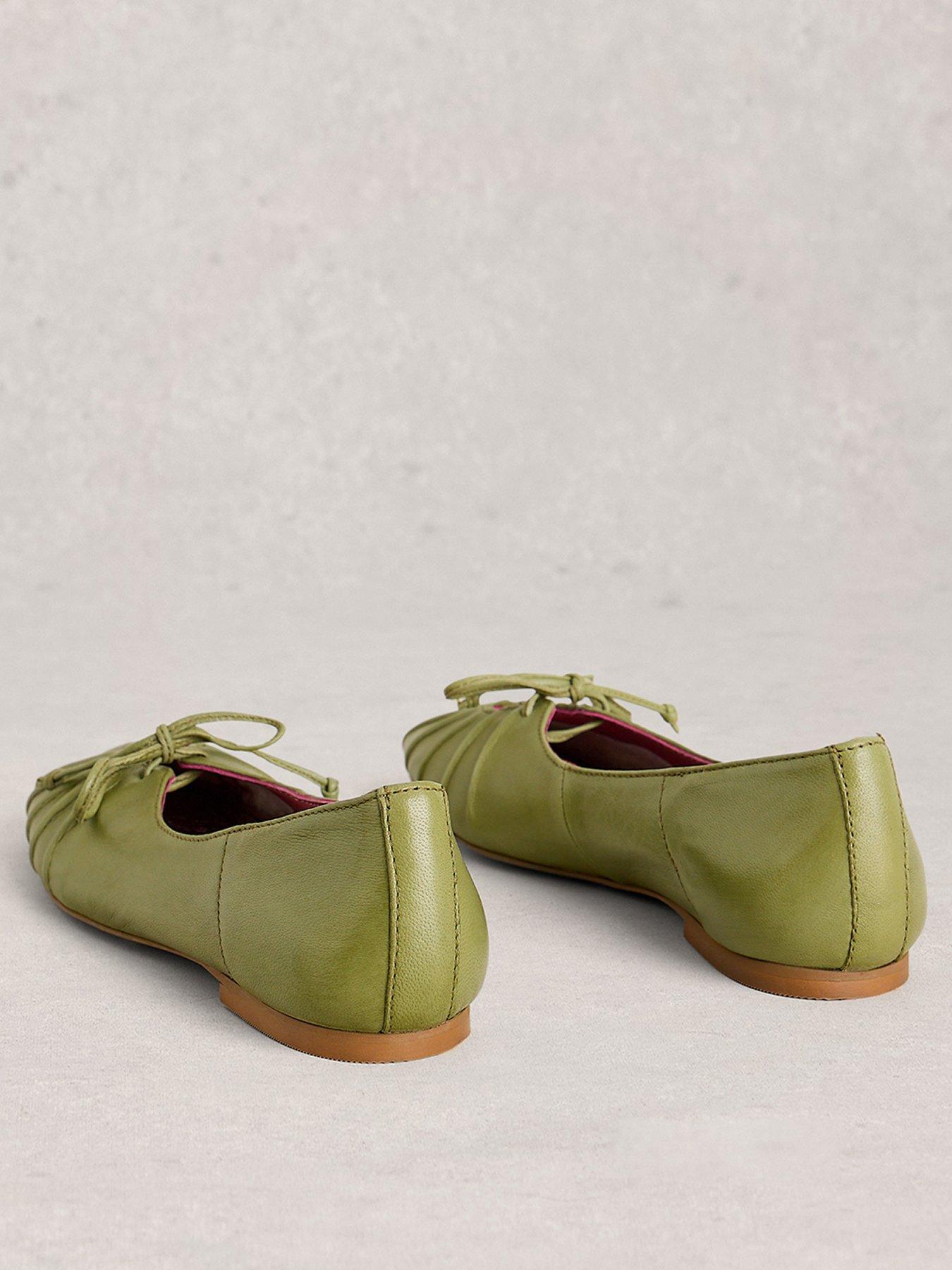 Image 3 of 4 of White Stuff Lace Drop Back Ballerina - Green