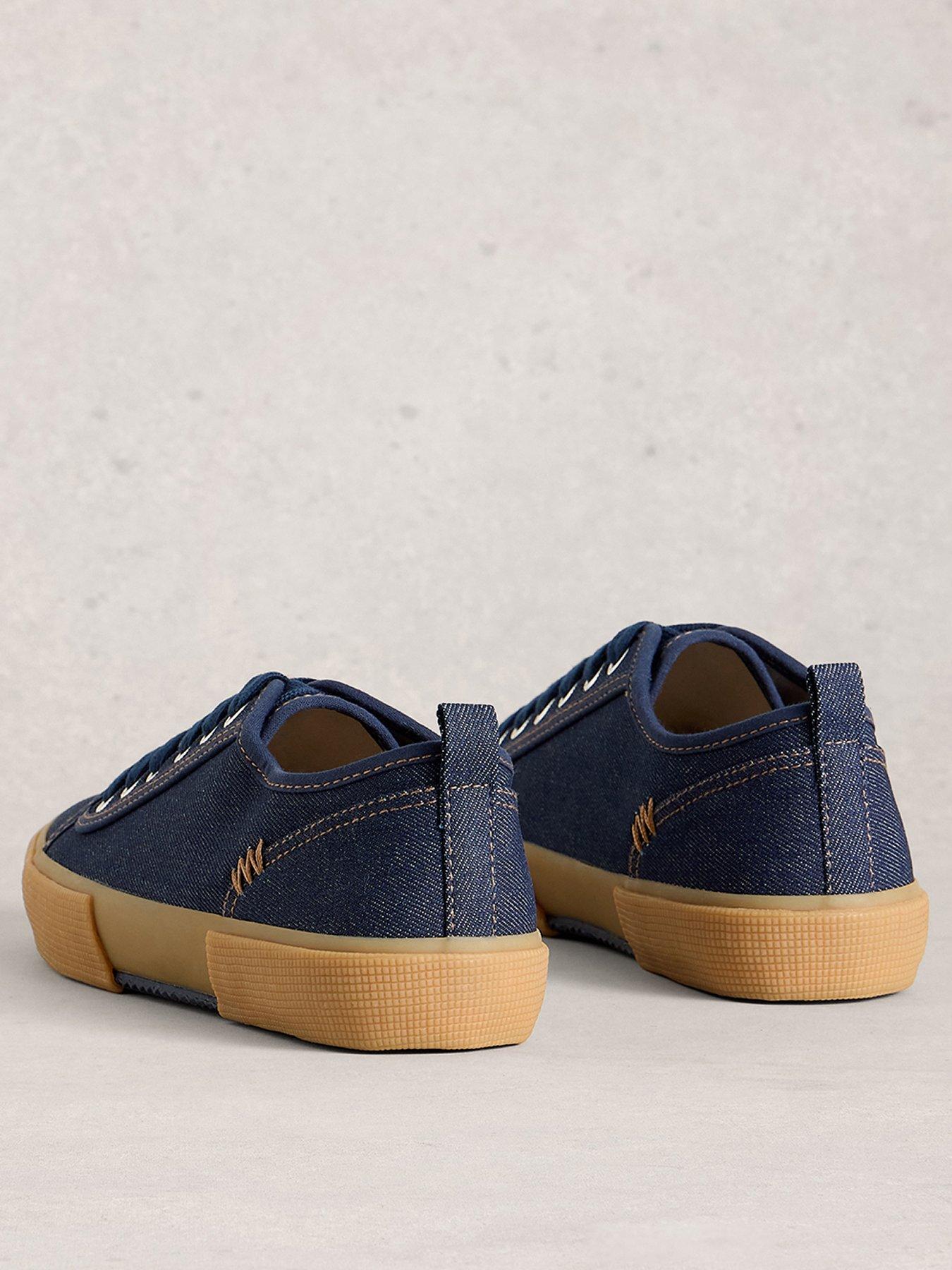 Image 3 of 4 of White Stuff Pippa Canvas Lace Up Trainer - Blue
