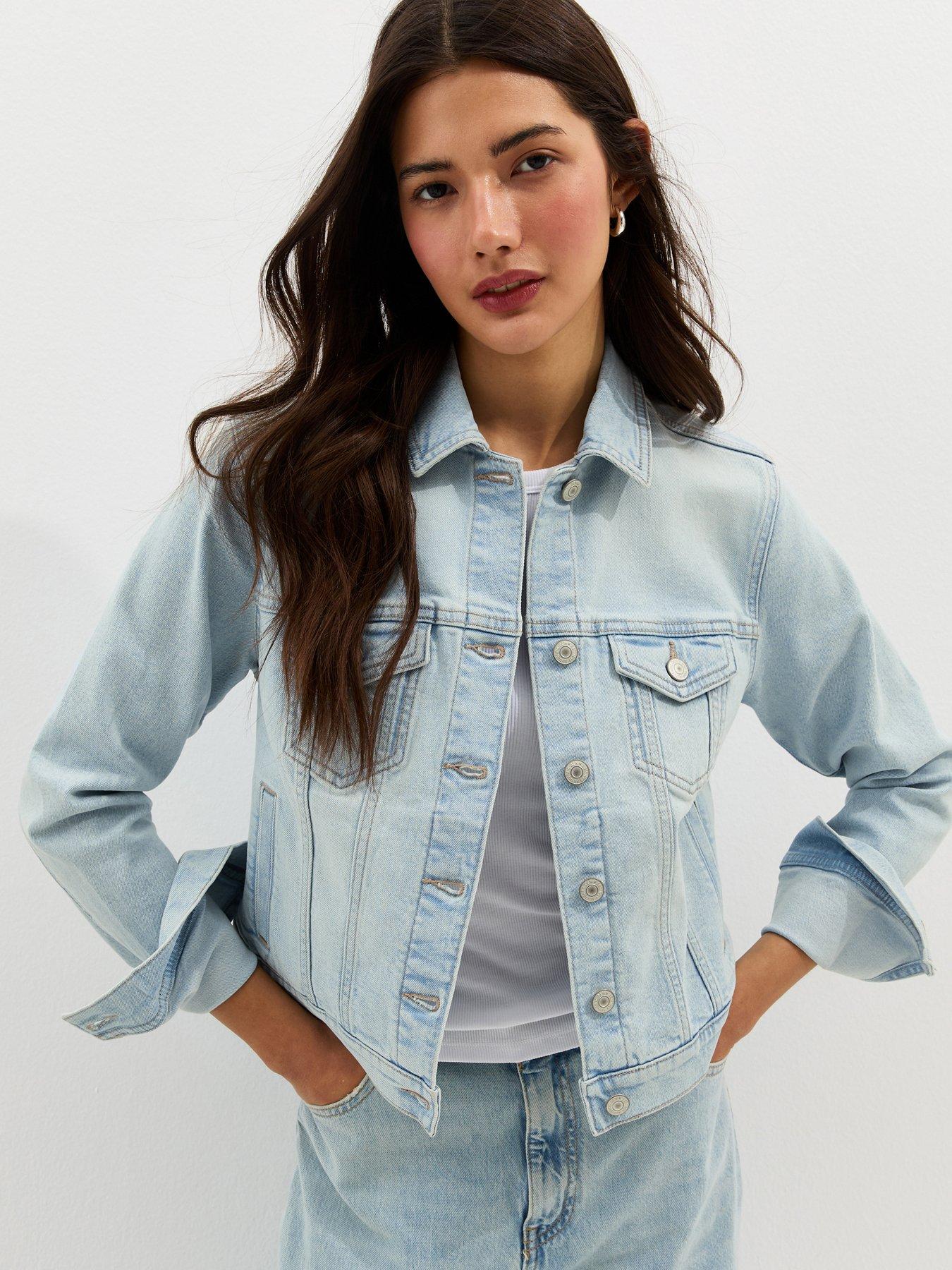 Image 1 of 5 of New Look Denim Jacket - Light Blue