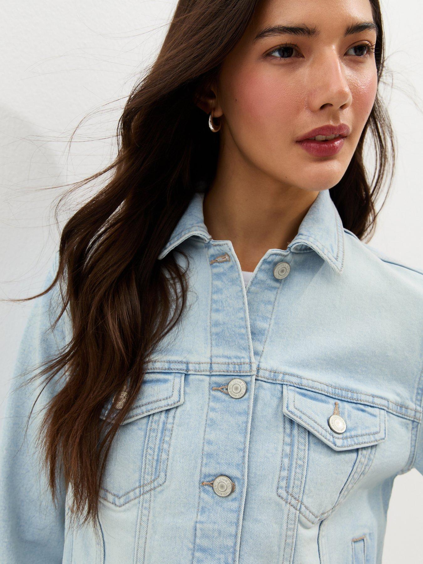 Image 4 of 5 of New Look Denim Jacket - Light Blue