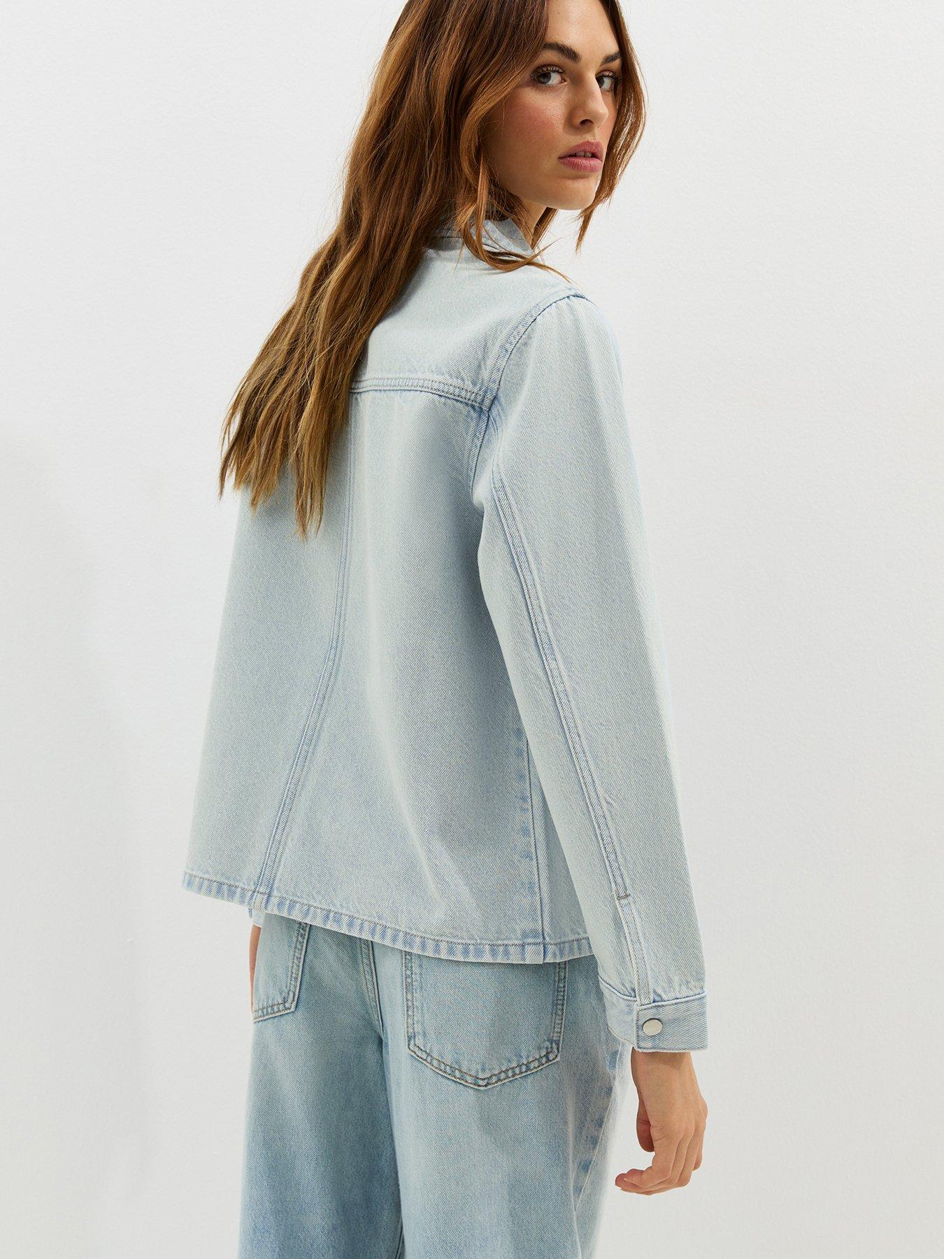 New Look Faded Denim Shacket - Light Blue | Very