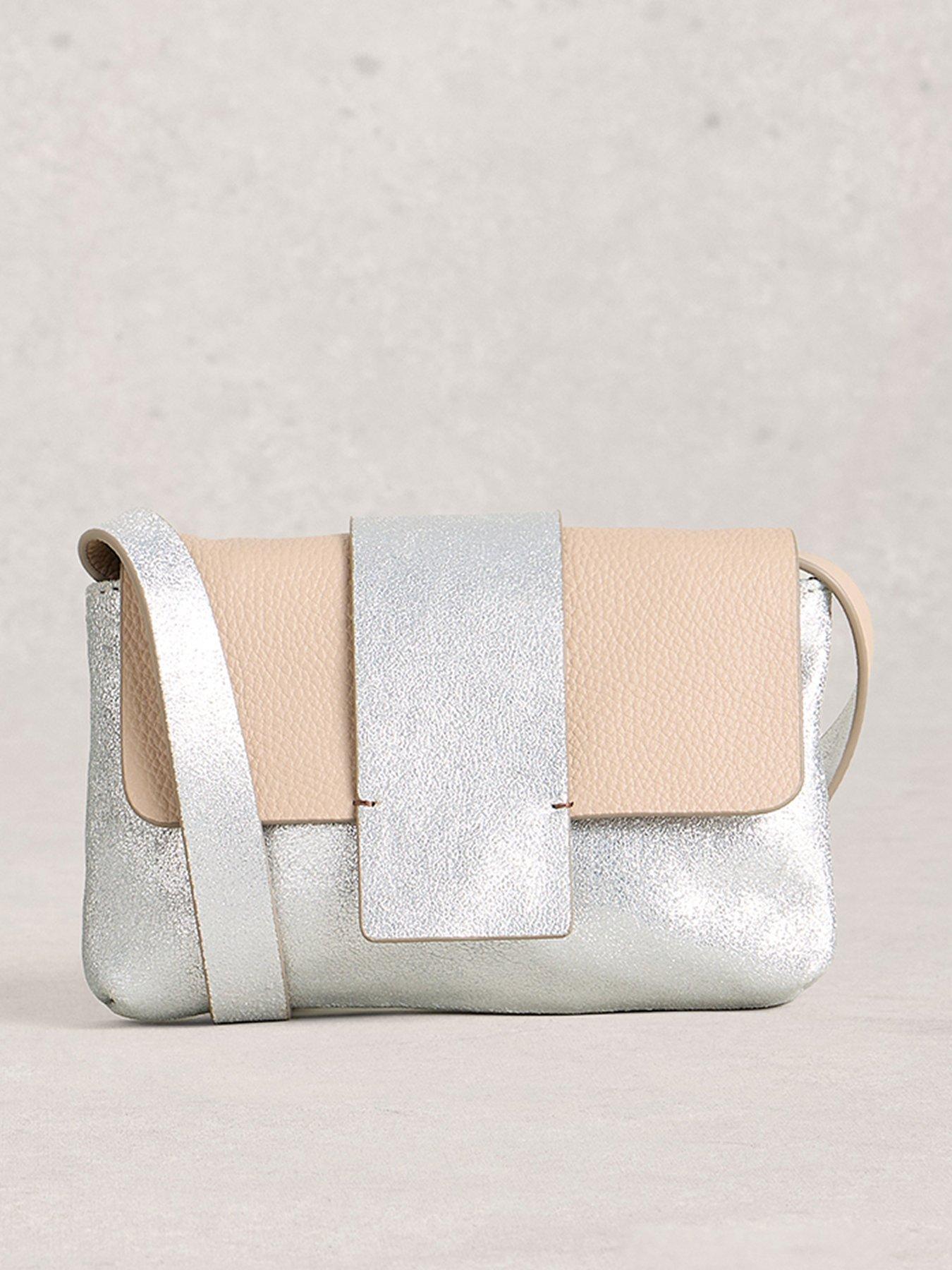 White Stuff Tabby Mini Landscape Bag - Silver