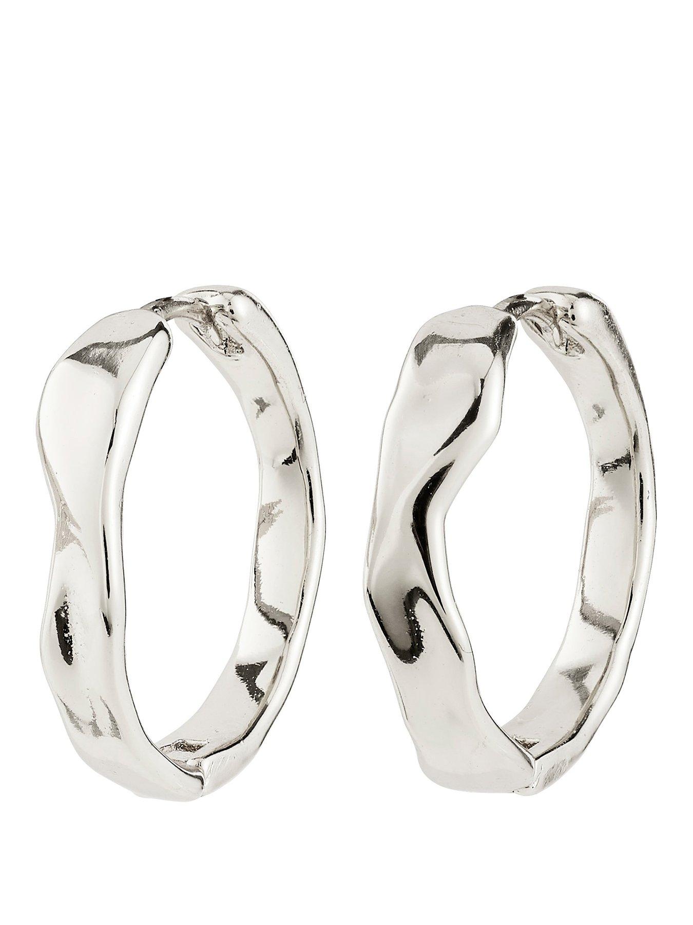 Pilgrim EMBER hoop earrings silver-plated