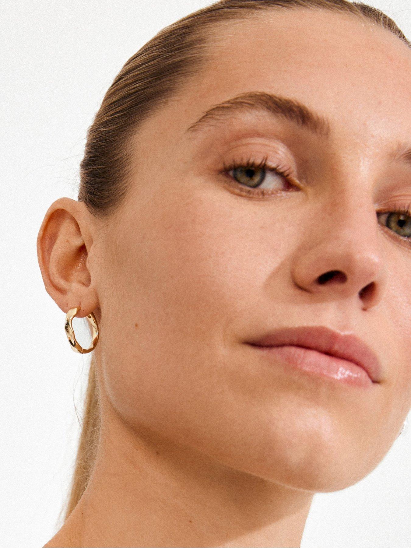 Image 2 of 3 of Pilgrim EMBER hoop earrings gold-plated