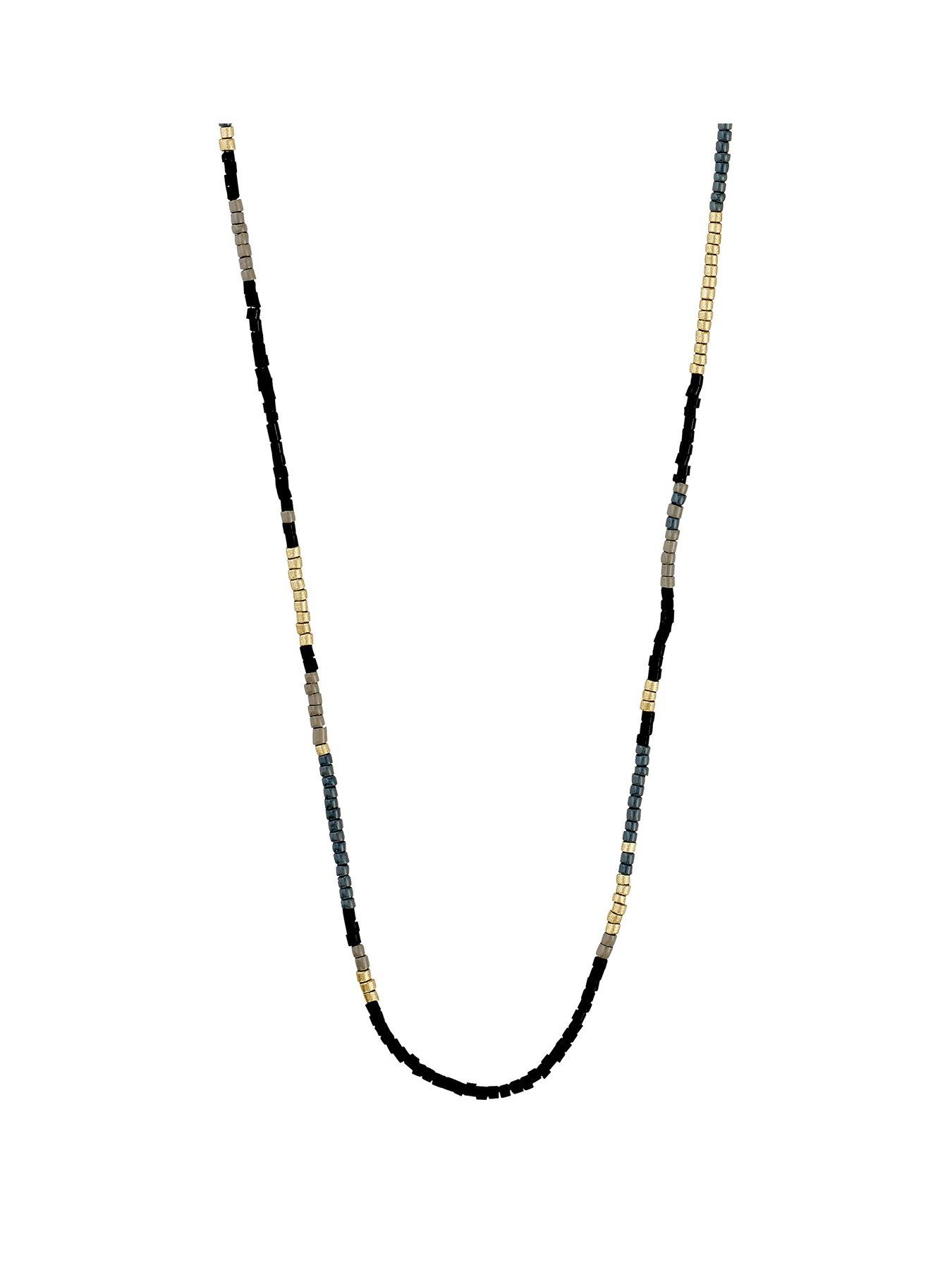 Pilgrim ALISON necklace black, gold-plated