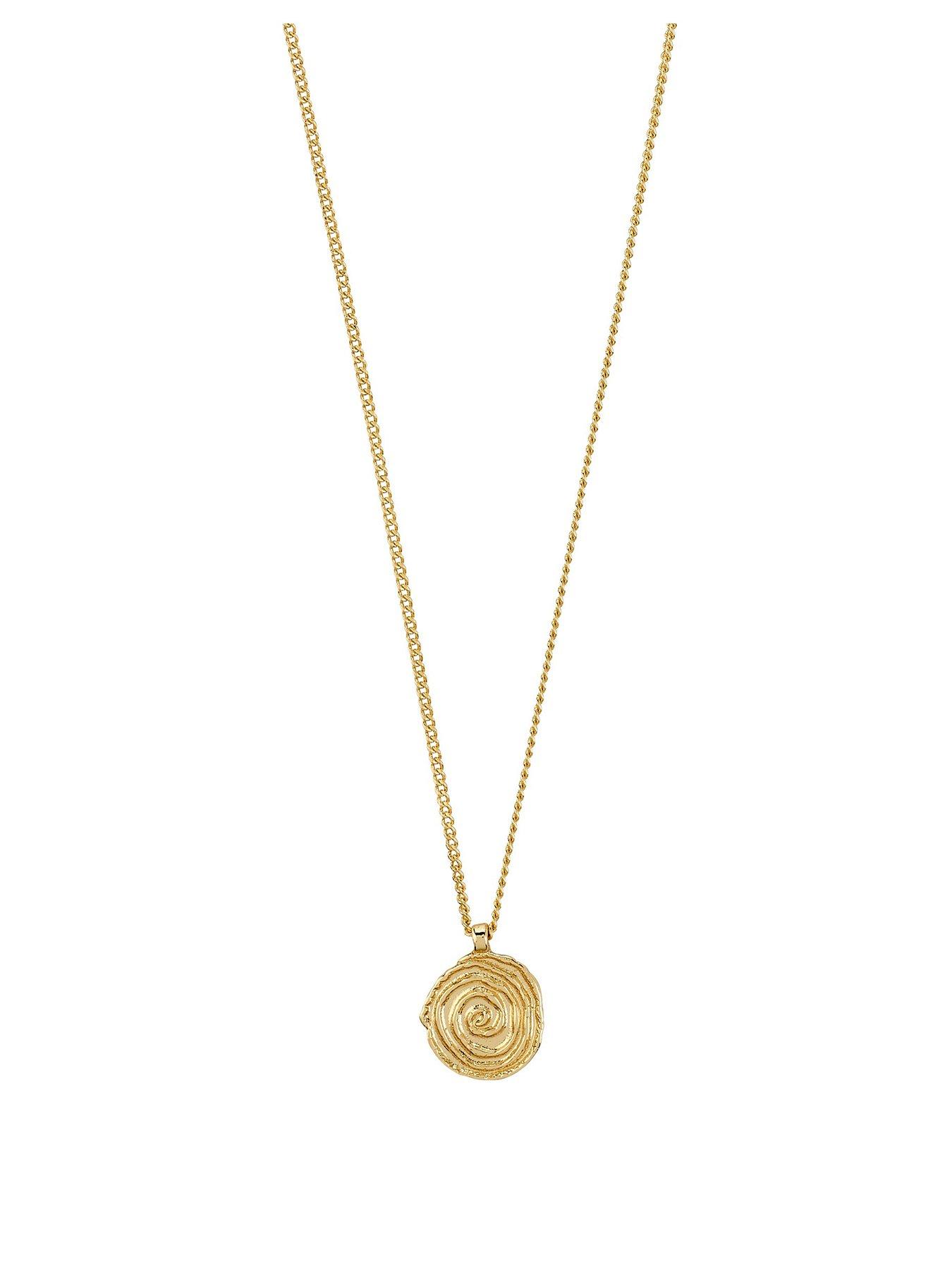 Pilgrim AIR coin necklace gold-plated