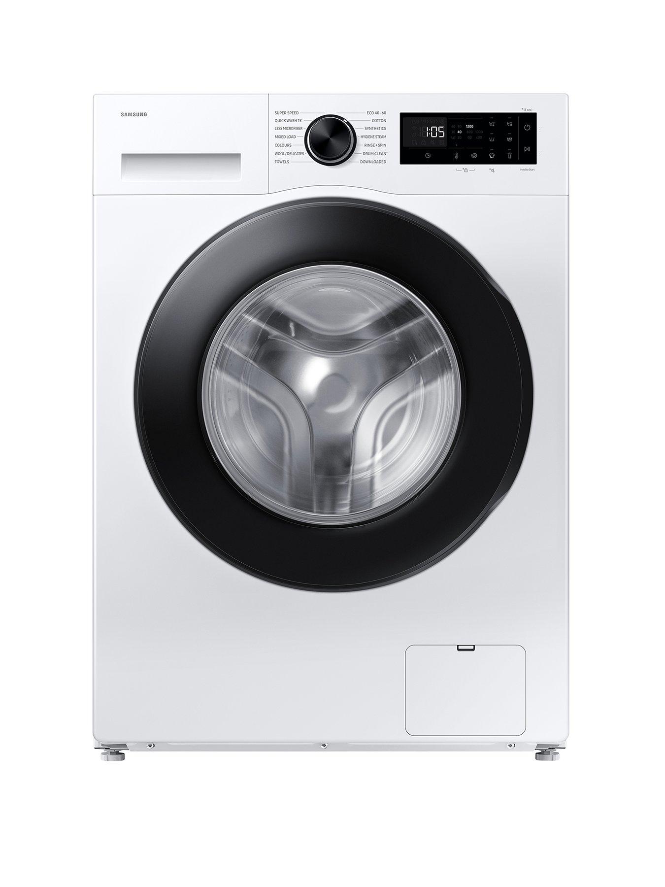 Samsung Series 5 AI Energy WW80FG5L32AEEU 8kg Load, 1200rpm Spin ecobubble Washing Machine with SmartThings - White