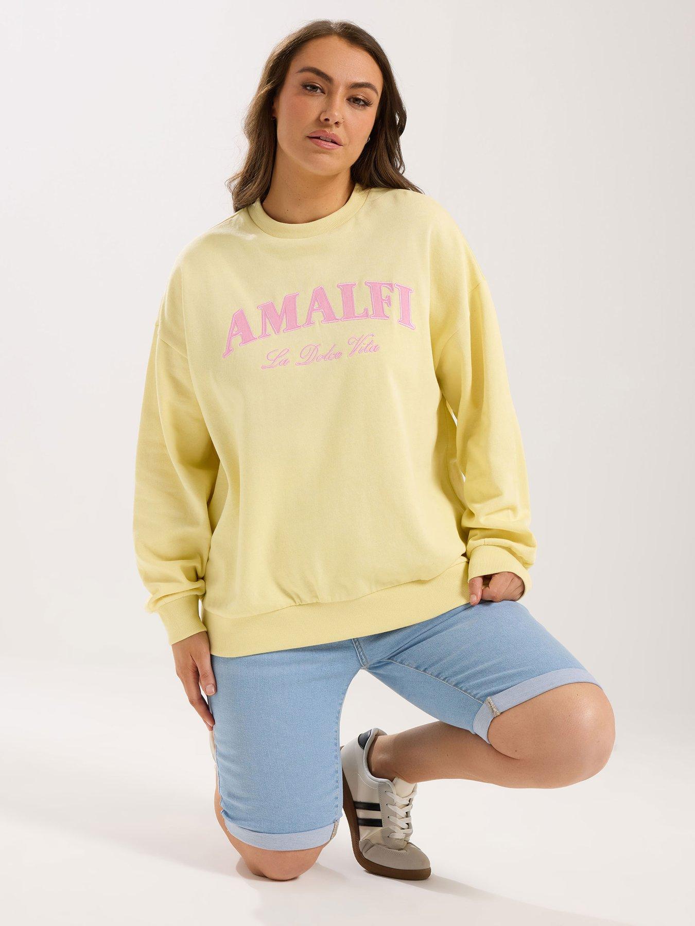 Image 1 of 5 of Yours Curve Amalfi Applique Sweatshirt