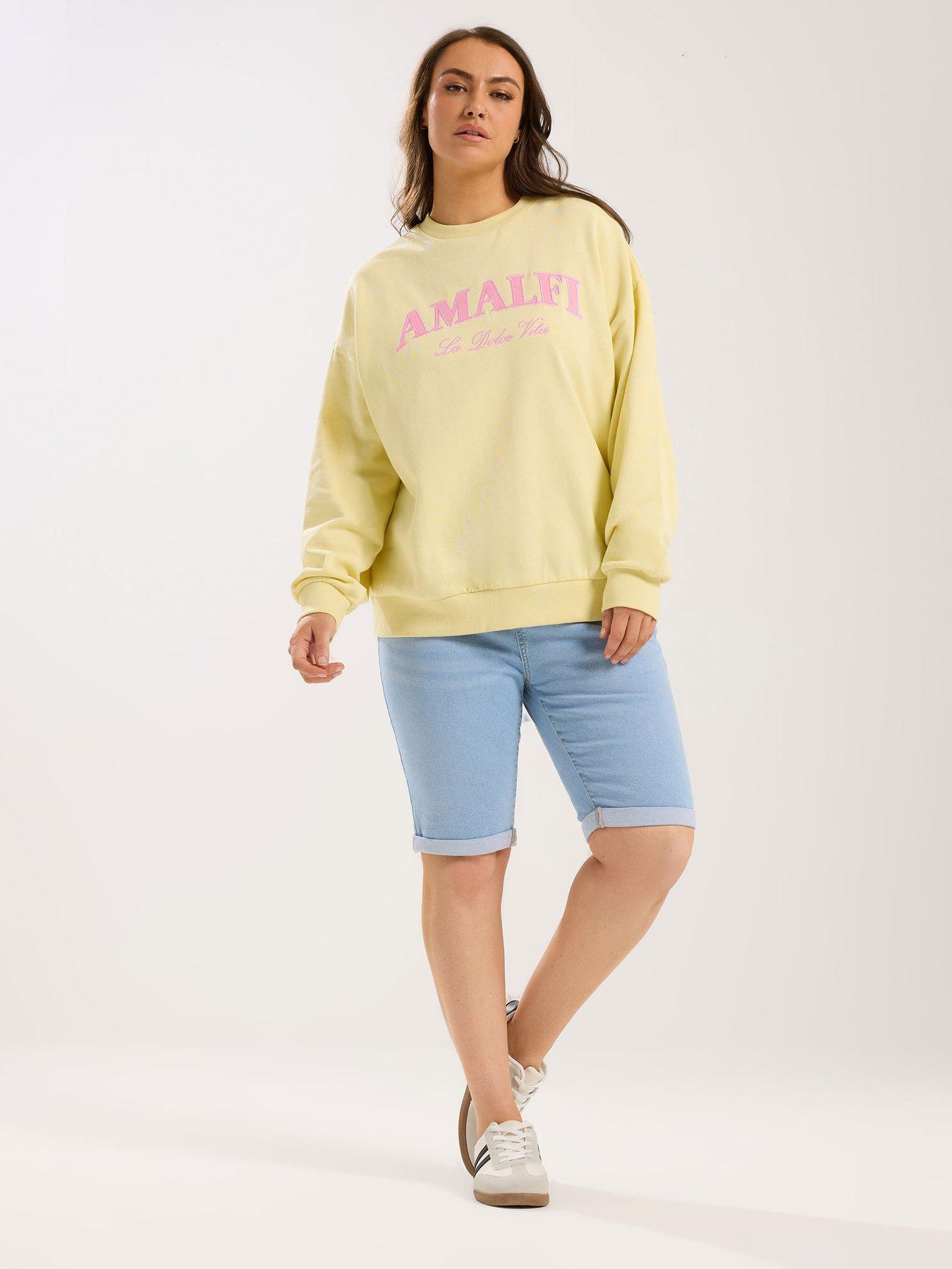 Image 3 of 5 of Yours Curve Amalfi Applique Sweatshirt
