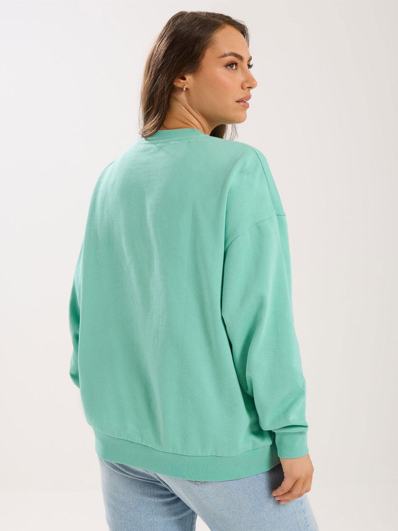 Image 2 of 5 of Yours Curve California Embroidery Sweatshirt