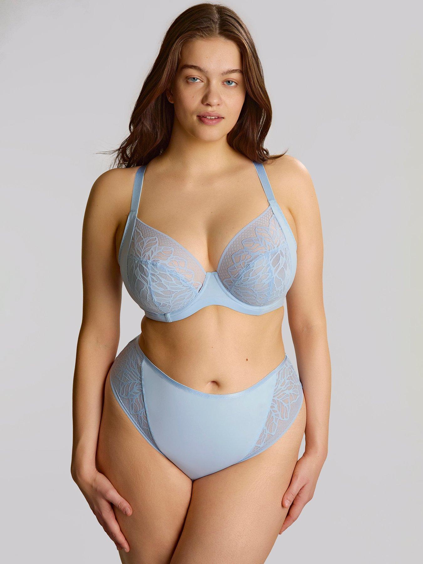 Image 3 of 5 of Sculptresse Sophia Dusky Blue Plunge Bra (second Sizes) - Dusky Blue