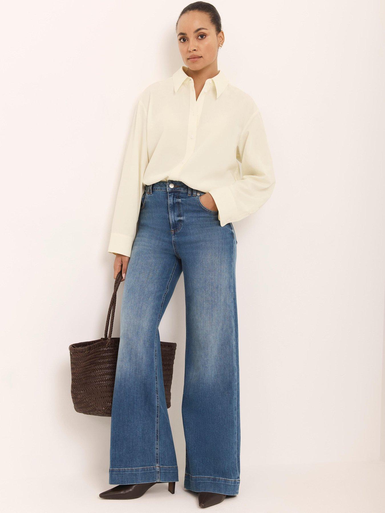 Image 1 of 6 of Mint Velvet The Ultimate Wide Jean - Blue
