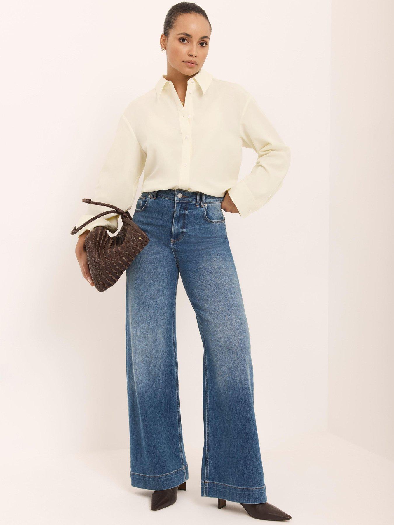Image 3 of 6 of Mint Velvet The Ultimate Wide Jean - Blue