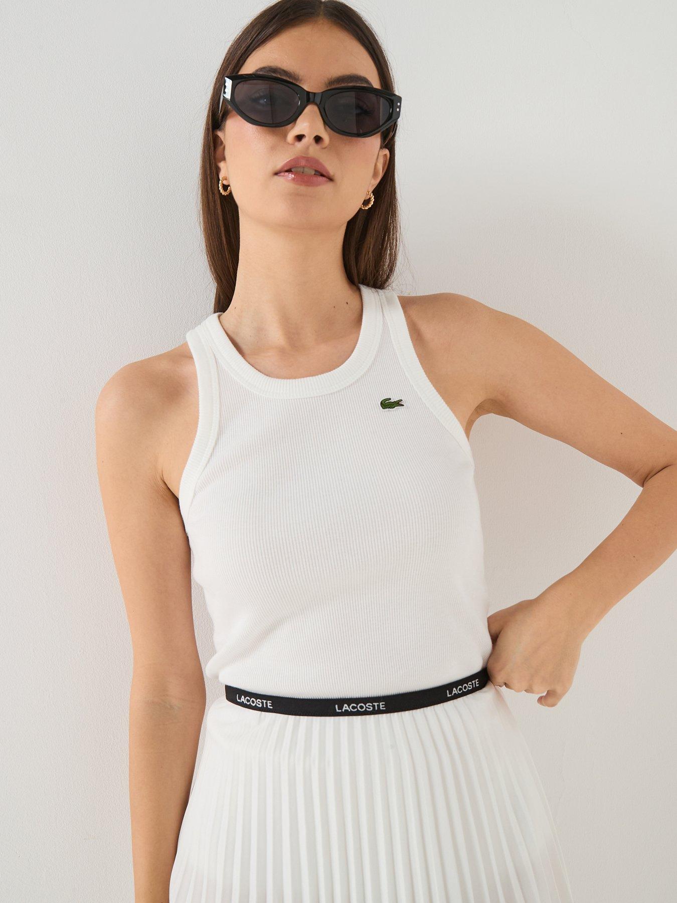 Image 1 of 5 of Lacoste Logo Vest - White