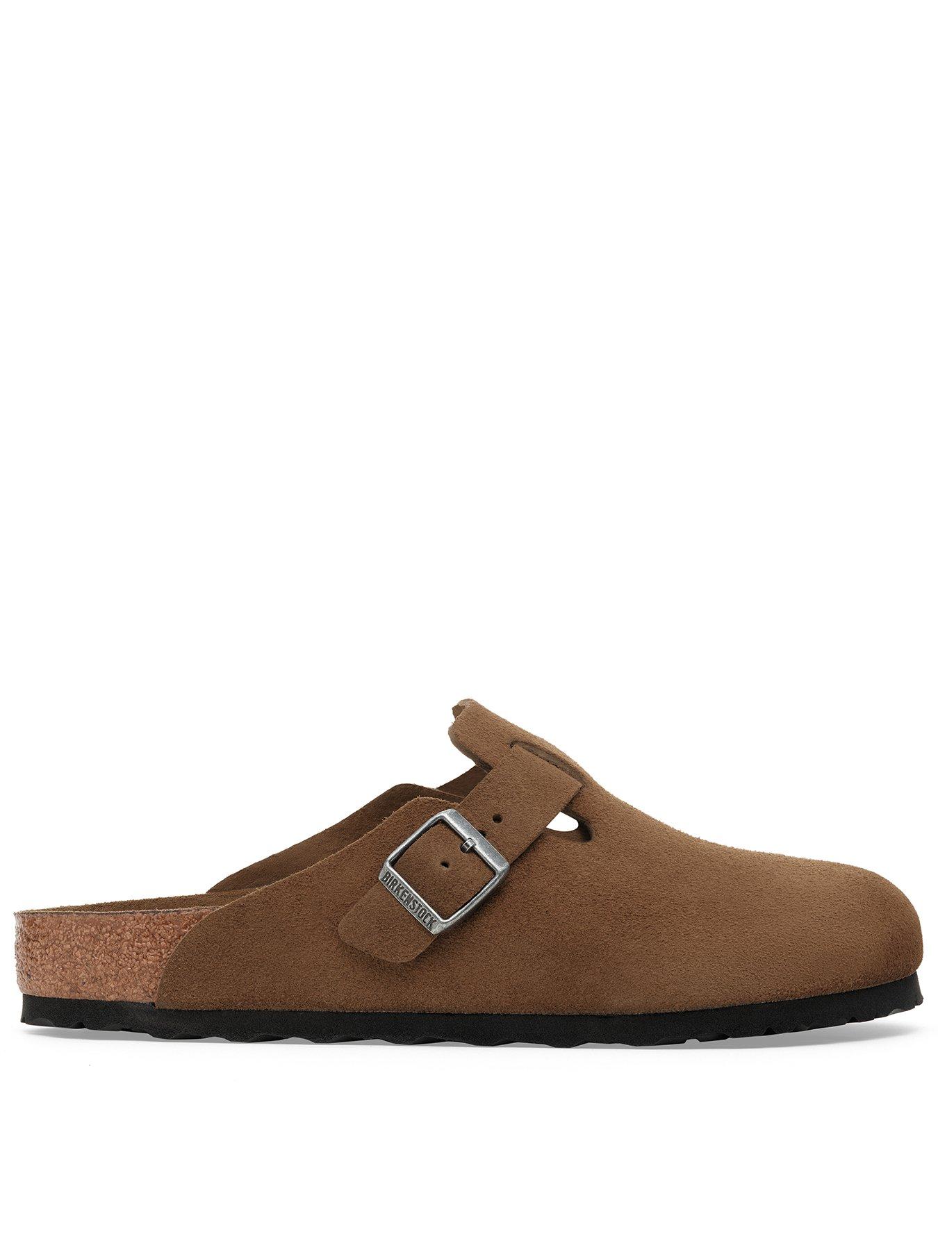 Birkenstock Boston Soft Footbed Suede Leather - Dark Tea Tonal