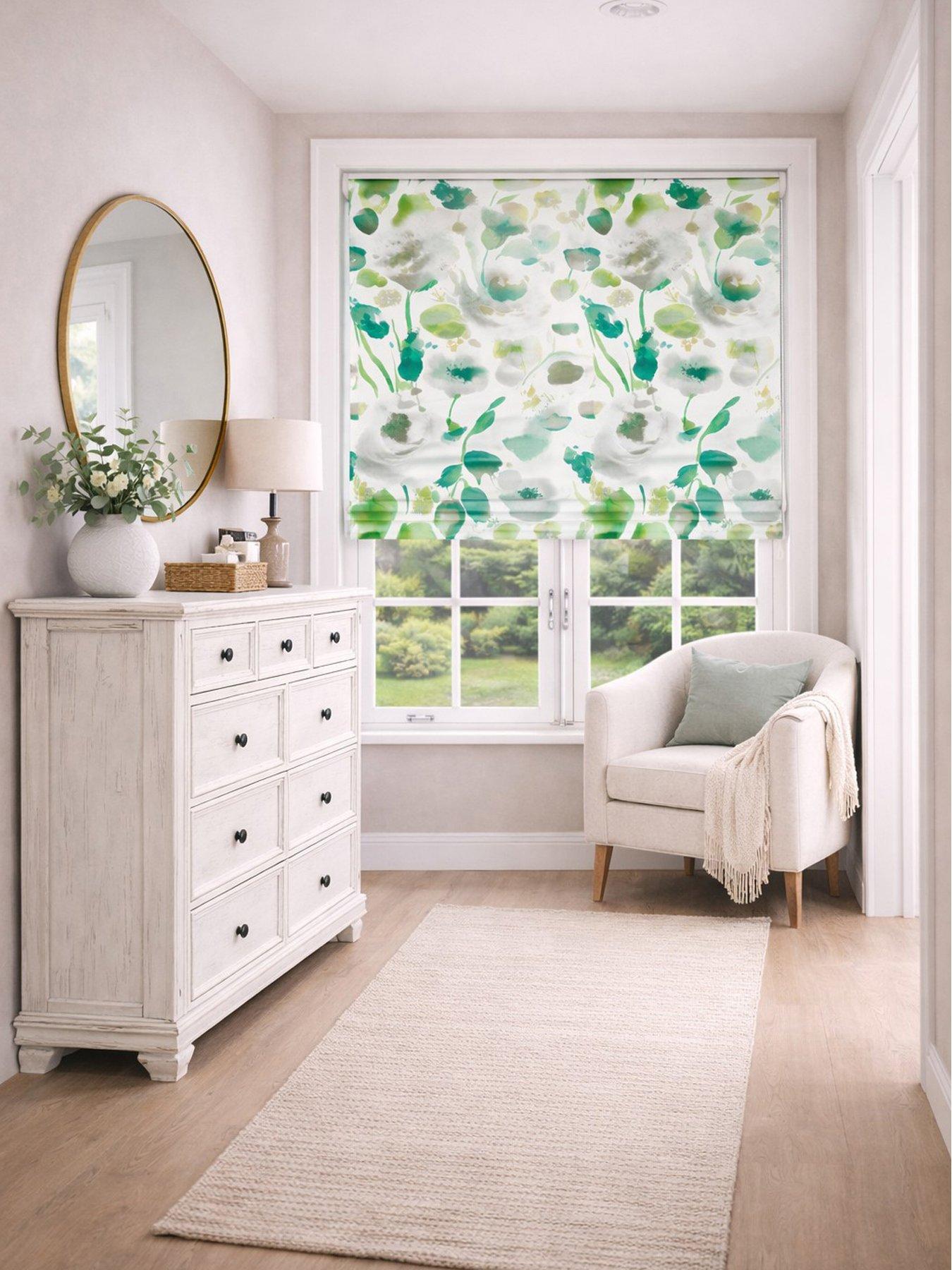 Image 1 of 4 of The Very Collection Painted Floral Roller Blind 120x160 - Spring