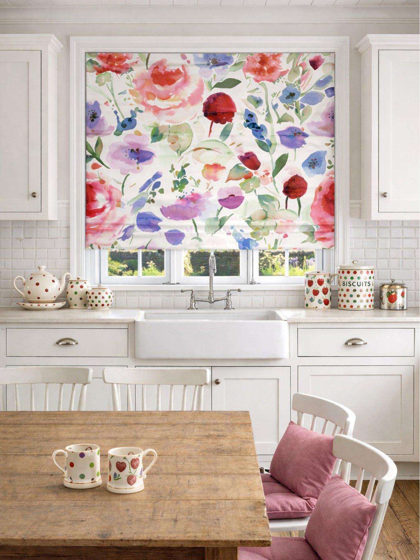 The Very Collection Painted Floral Roller Blind 150x160 - Summer