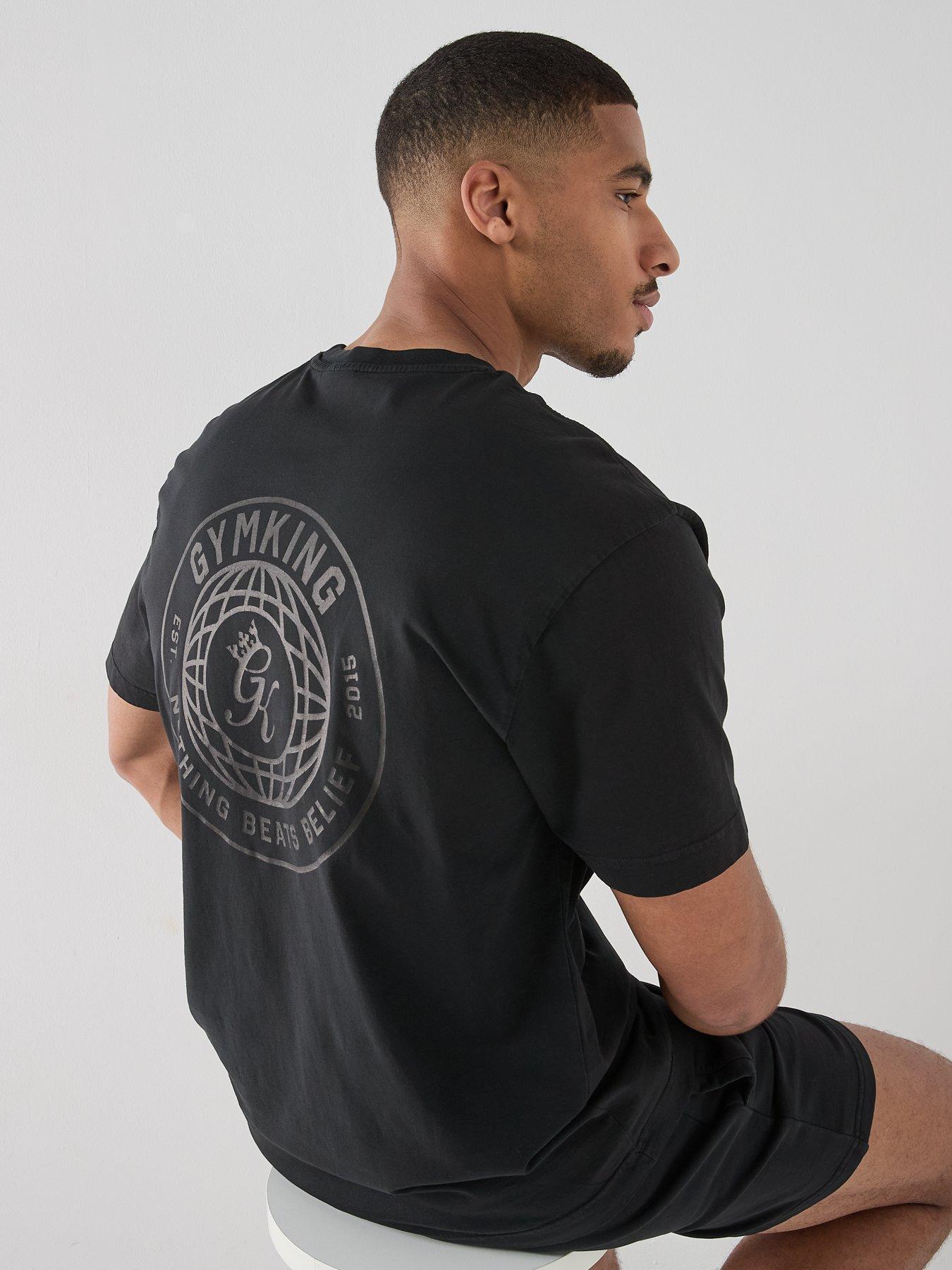 Image 1 of 5 of Gym King Mens World T-Shirt - Black