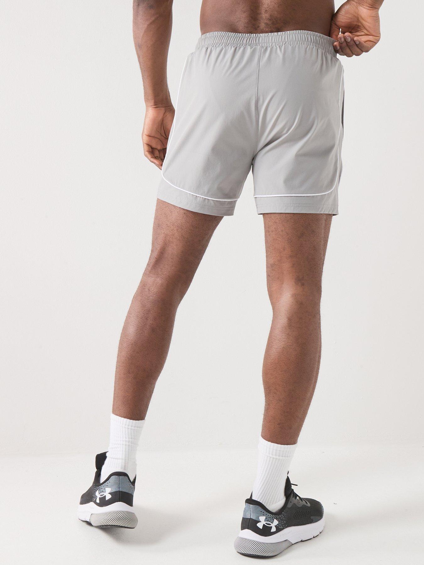 Image 2 of 5 of Gym King Mens Core Piped Training Shorts - Grey