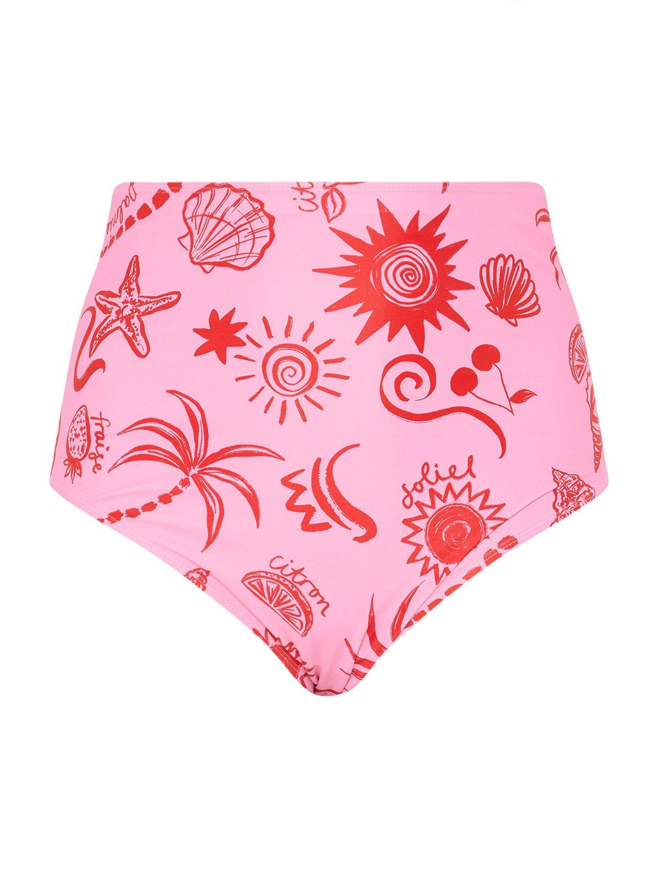 Image 6 of 6 of Yours Curve Summer Soleil Super High Waisted Brief