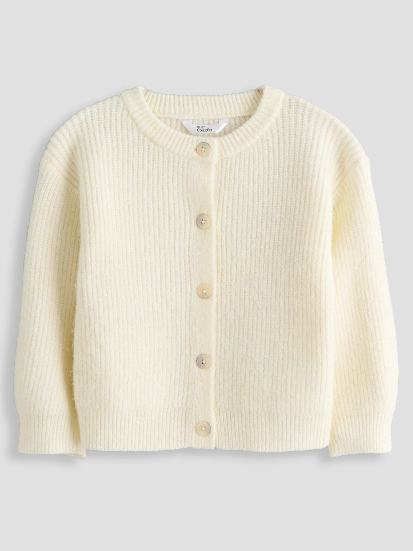 Image 1 of 4 of The Very Collection Girls Cardigan (9 months - 11 years) - Cream