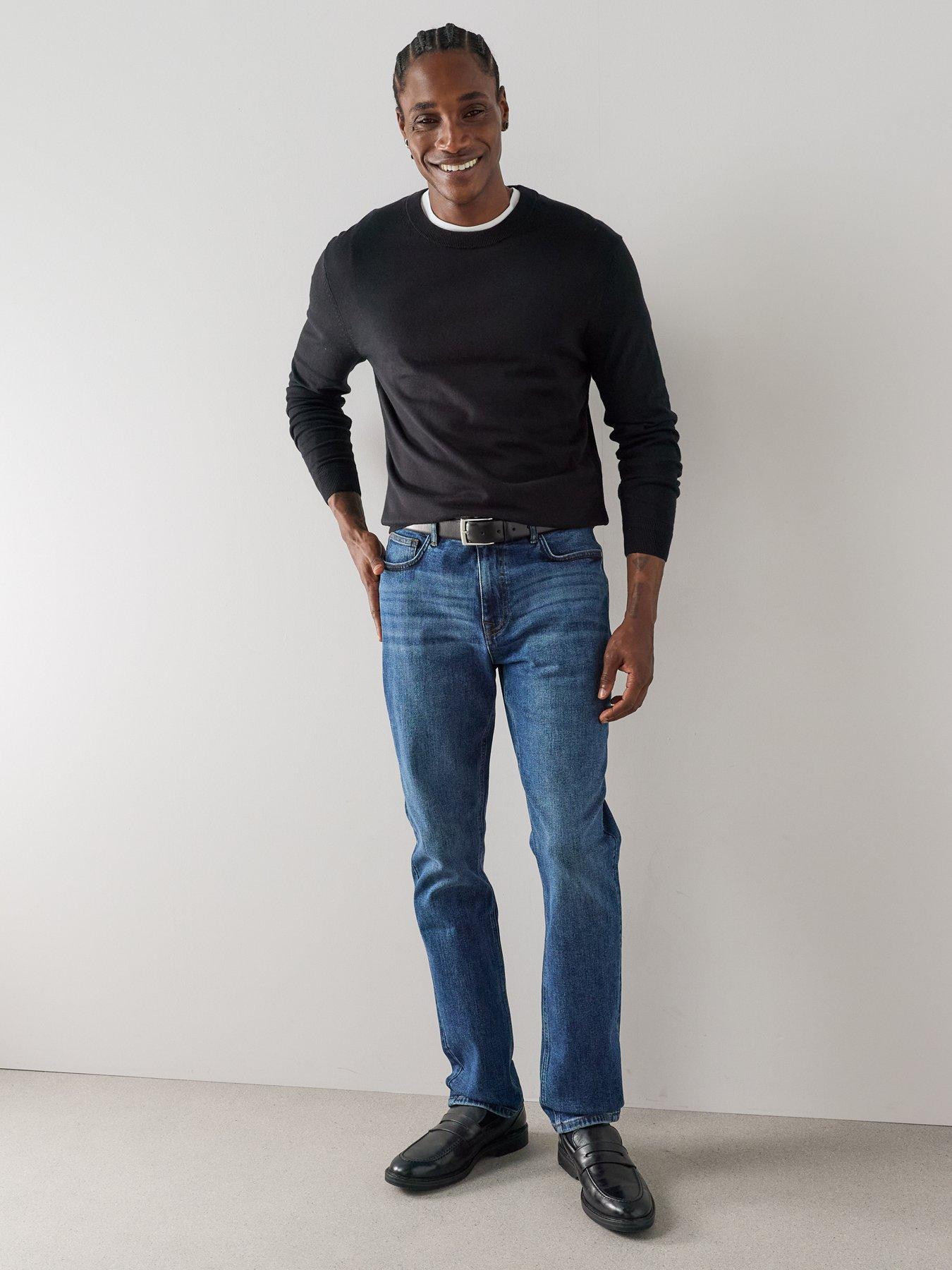 Image 3 of 7 of The Very Collection Cotton Rich Crew Neck Jumper - Black