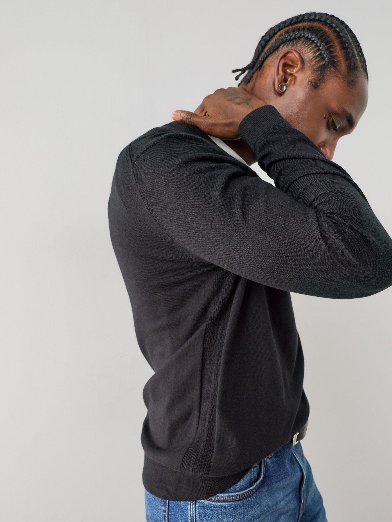 Image 5 of 7 of The Very Collection Cotton Rich Crew Neck Jumper - Black