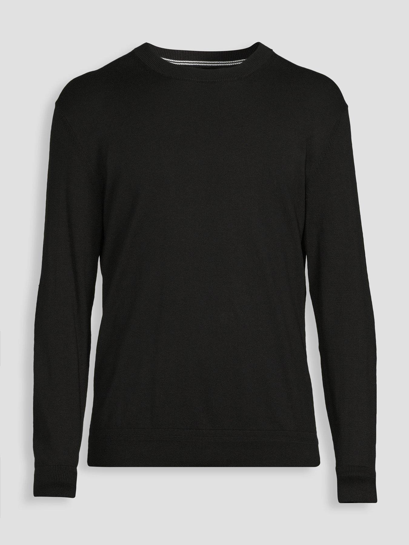 Image 7 of 7 of The Very Collection Cotton Rich Crew Neck Jumper - Black