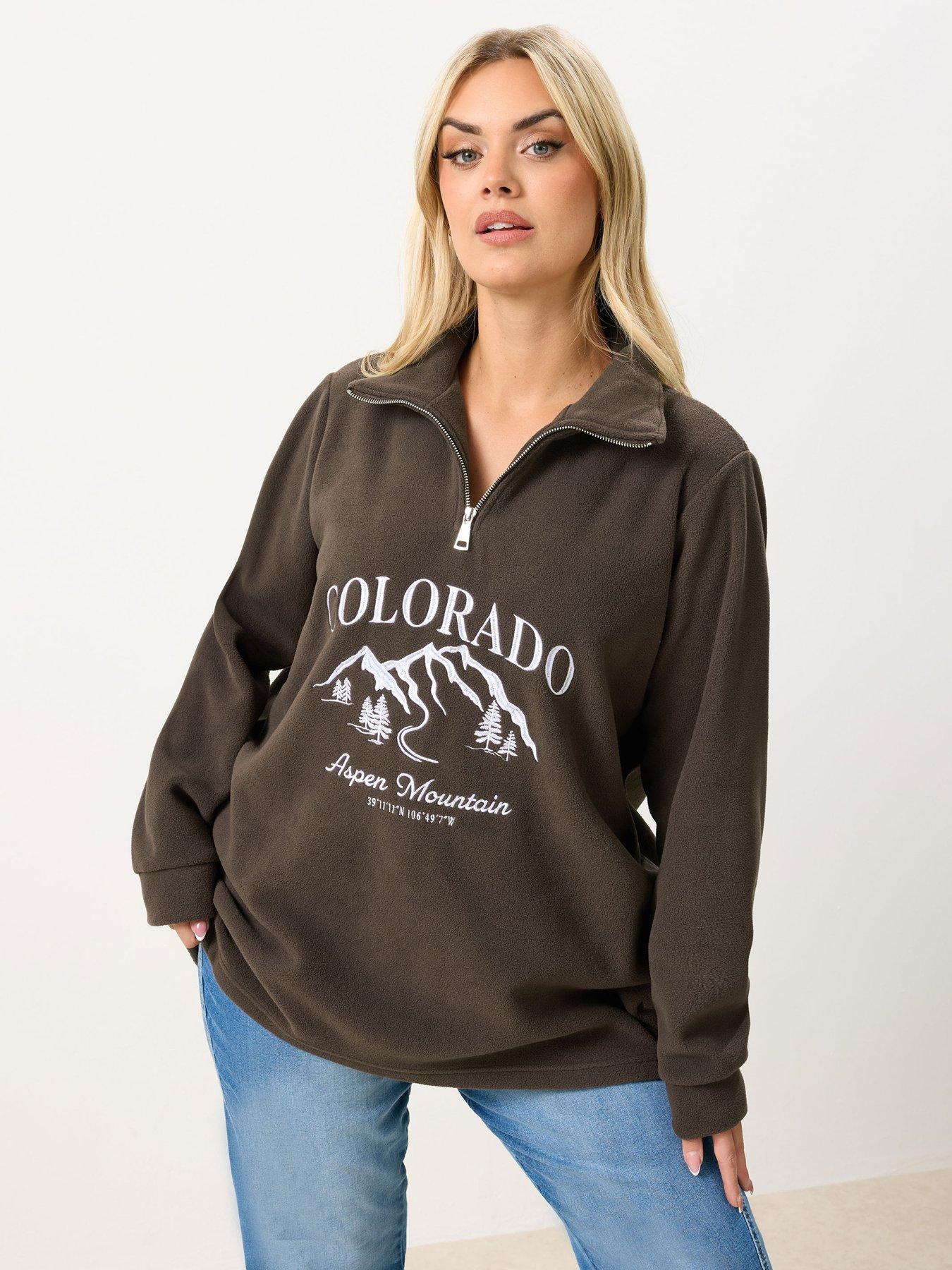 Yours Curve Half Zip Colorado Fleece