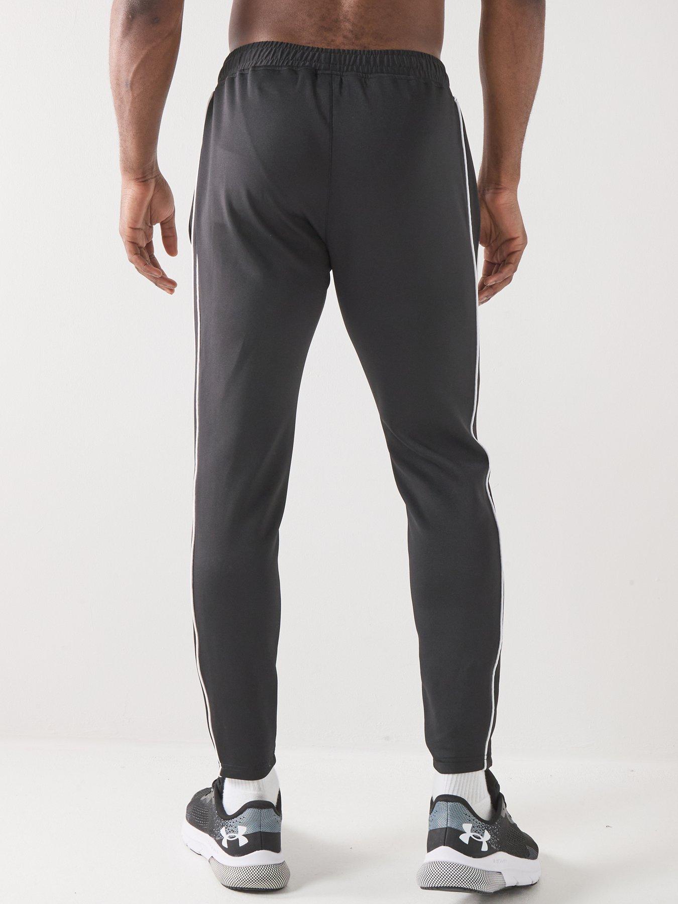 Image 2 of 5 of Gym King Mens Core Piped Tapered Leg Track Pants - Black