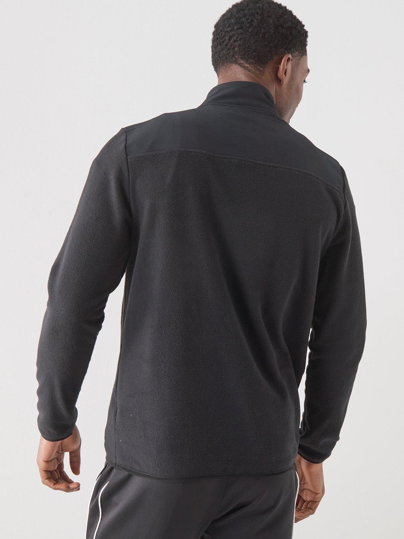Image 2 of 4 of Gym King Mens 1/4 Zip Polar Fleece Top - Black